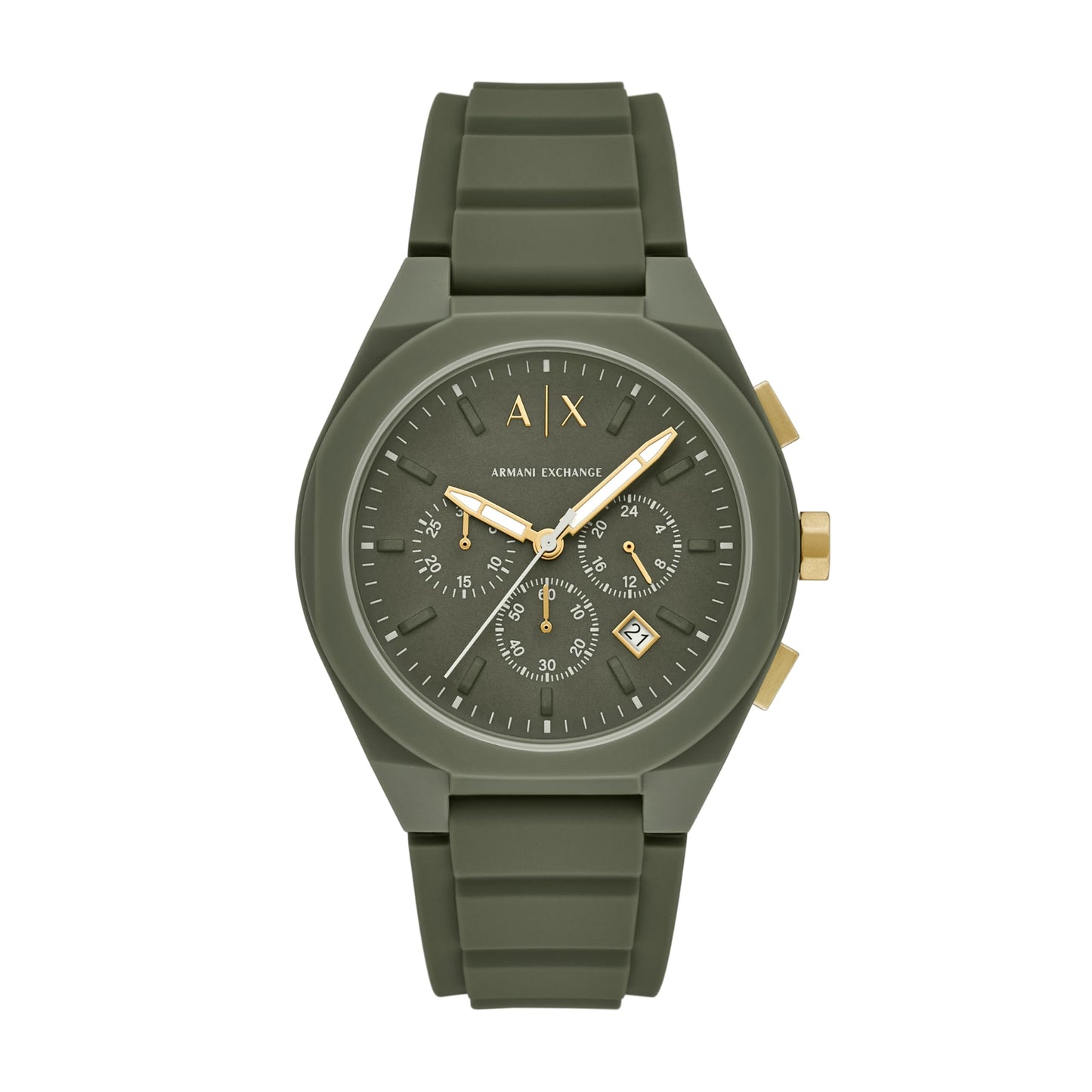 Armani Exchange N/A Green Quartz Silicone Watch AX4169