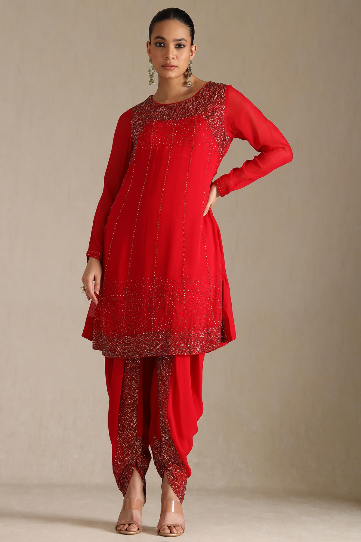 Soch Womens Georgette Suit Set With Stone Work