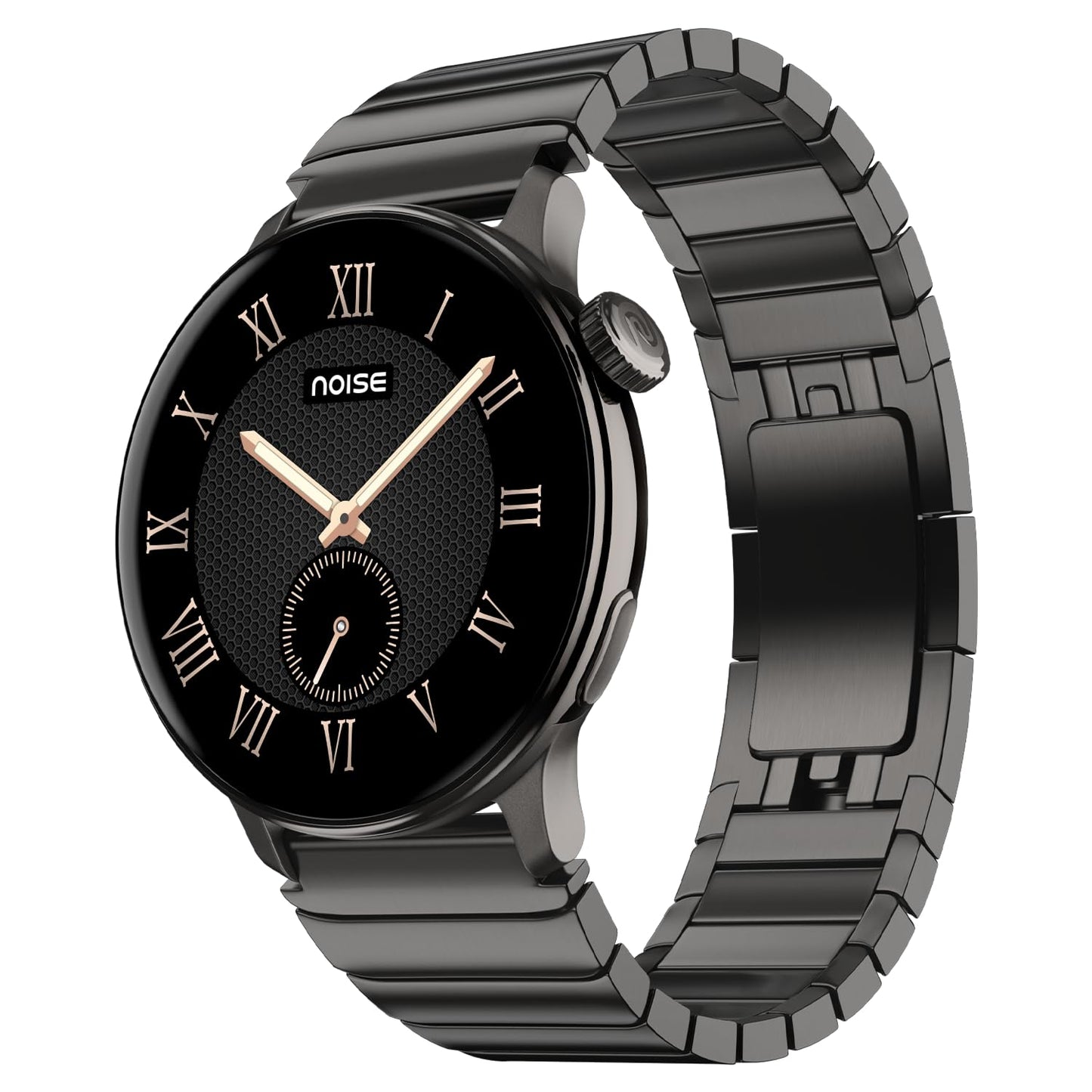Noise Pro 6R 1.46" AMOLED Smart Watch, 1000 NITS, Powered by AI Pro, Built-in GPS, Strava Integration, Stainless Steel Dial, Video Watch Faces, 3ATM, Emergency SOS, TWS Connectivity (Pure Titanium)