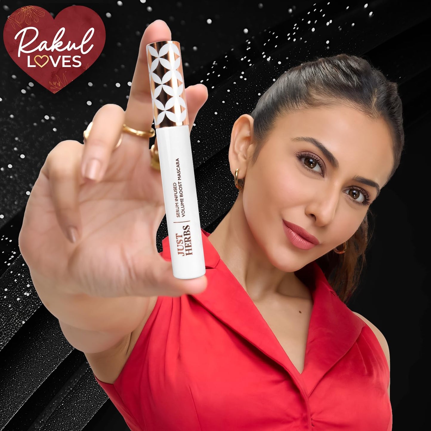 Just Herbs Serum Infused Volume Boost Mascara Highly Pigmented Waterproof Long Lasting 8ml