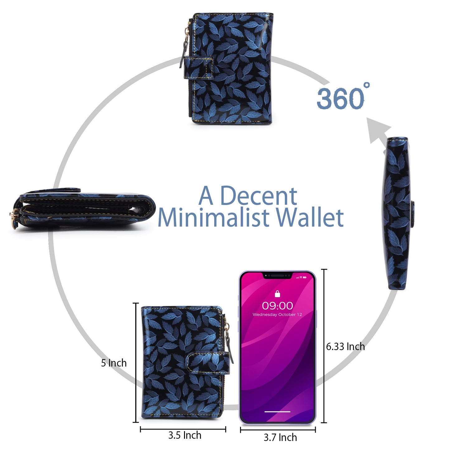 TnW Small Women's Wallet -PU Leather Multi Wallets | Credit Card Holder | Coin Purse Zipper -Small Secure Card Case/Gift Wallet for Women (SC-2024-12)