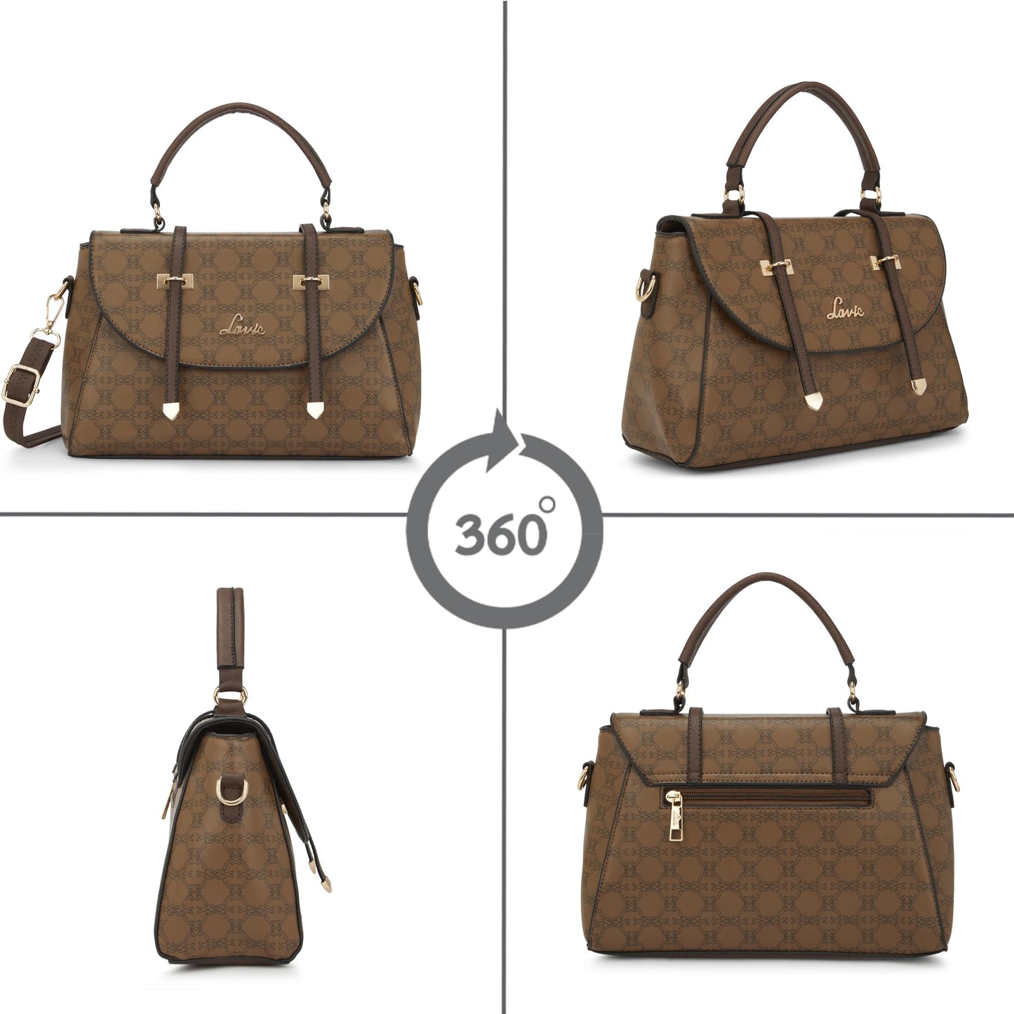 Lavie Women's Mono Beech Flap Satchel Bag for Women | Satchel Handbag for Work | Ladies purse | Stylish Shoulder Bag | Gift for Women