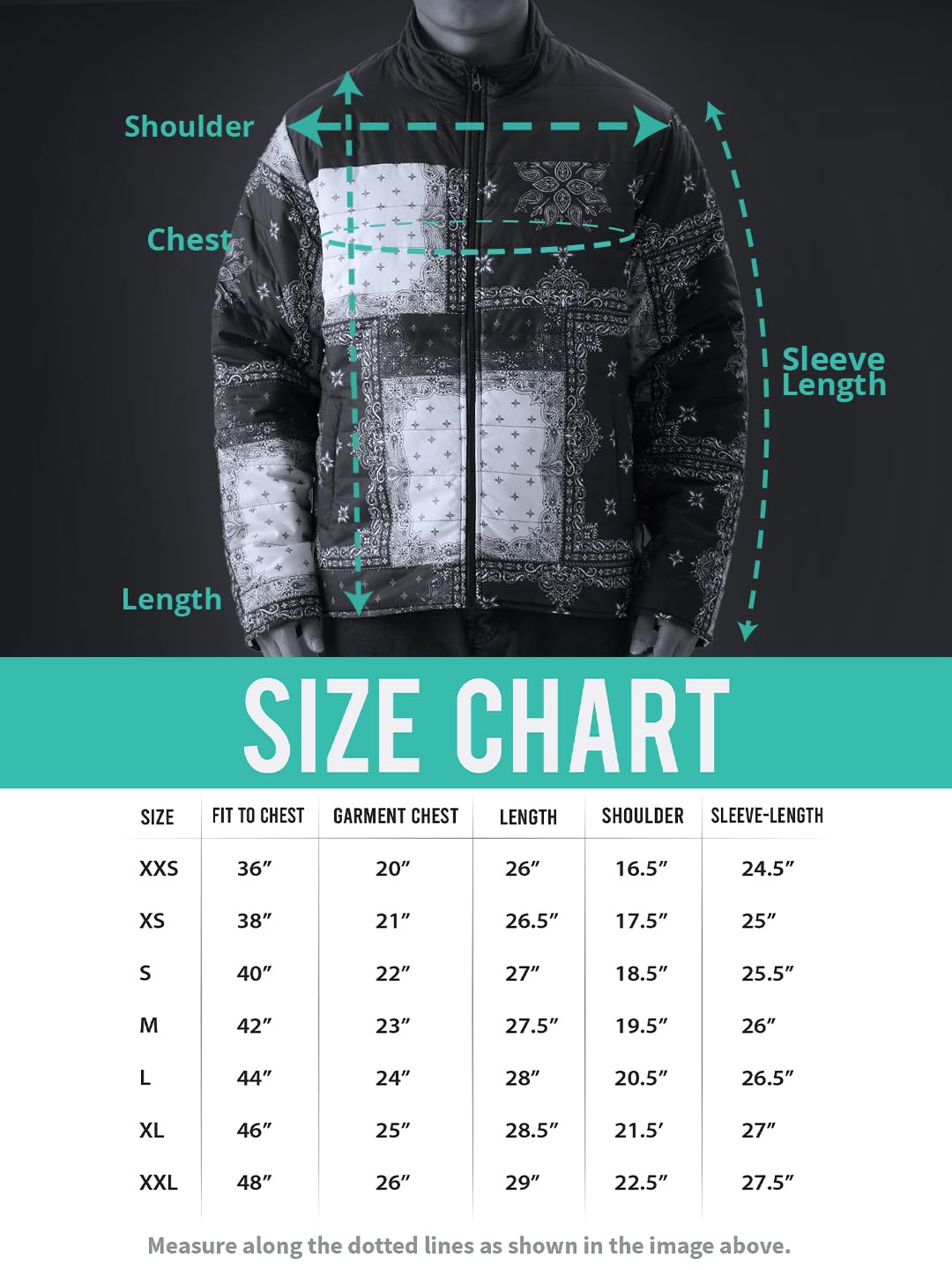 The Souled Store TSS Originals: Indigo Bandana Men Puffer Jackets