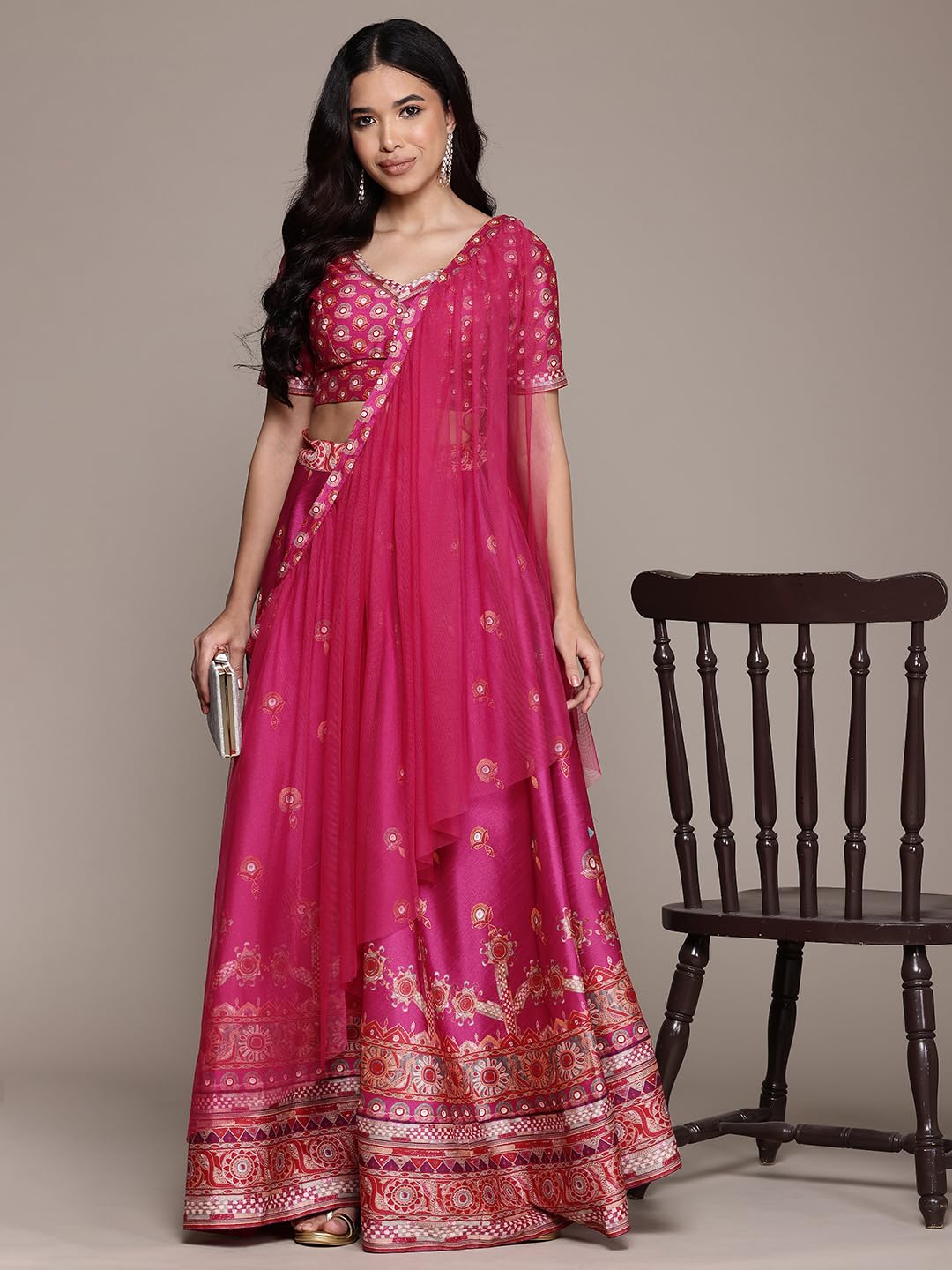 Aarke Ritu Kumar Purple Tanishqa Lehenga With Blouse And Dupatta