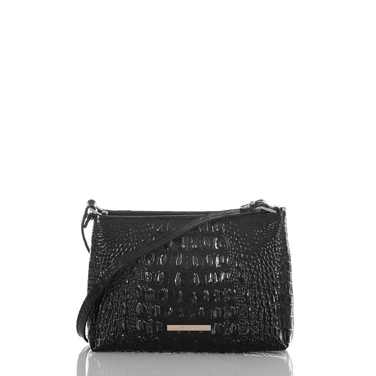 Brahmin Lorelei Black Hobo Crossbody Handbag Women One Size