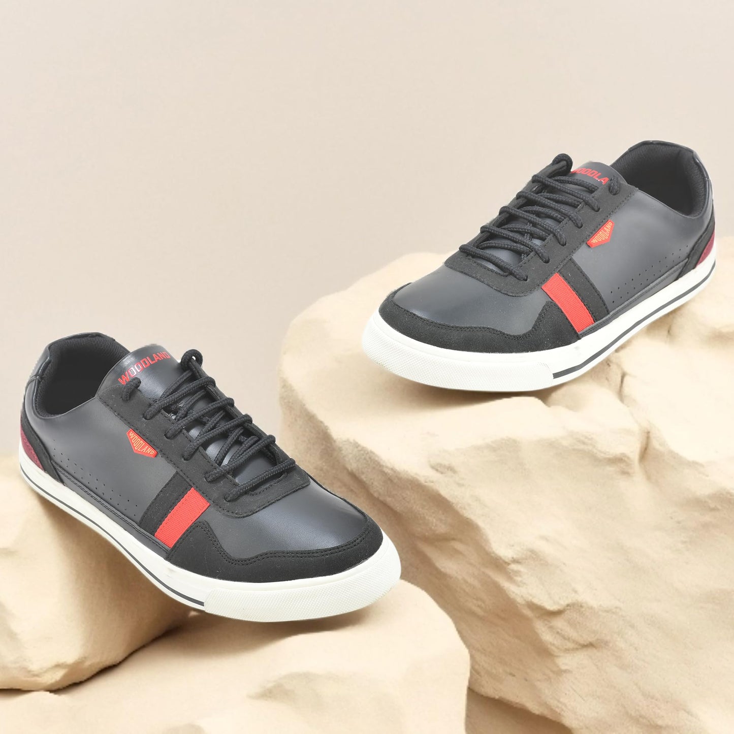 Woodland Men's Black PU Casual Shoes-8 UK (42 EU) (GC 4208121C)