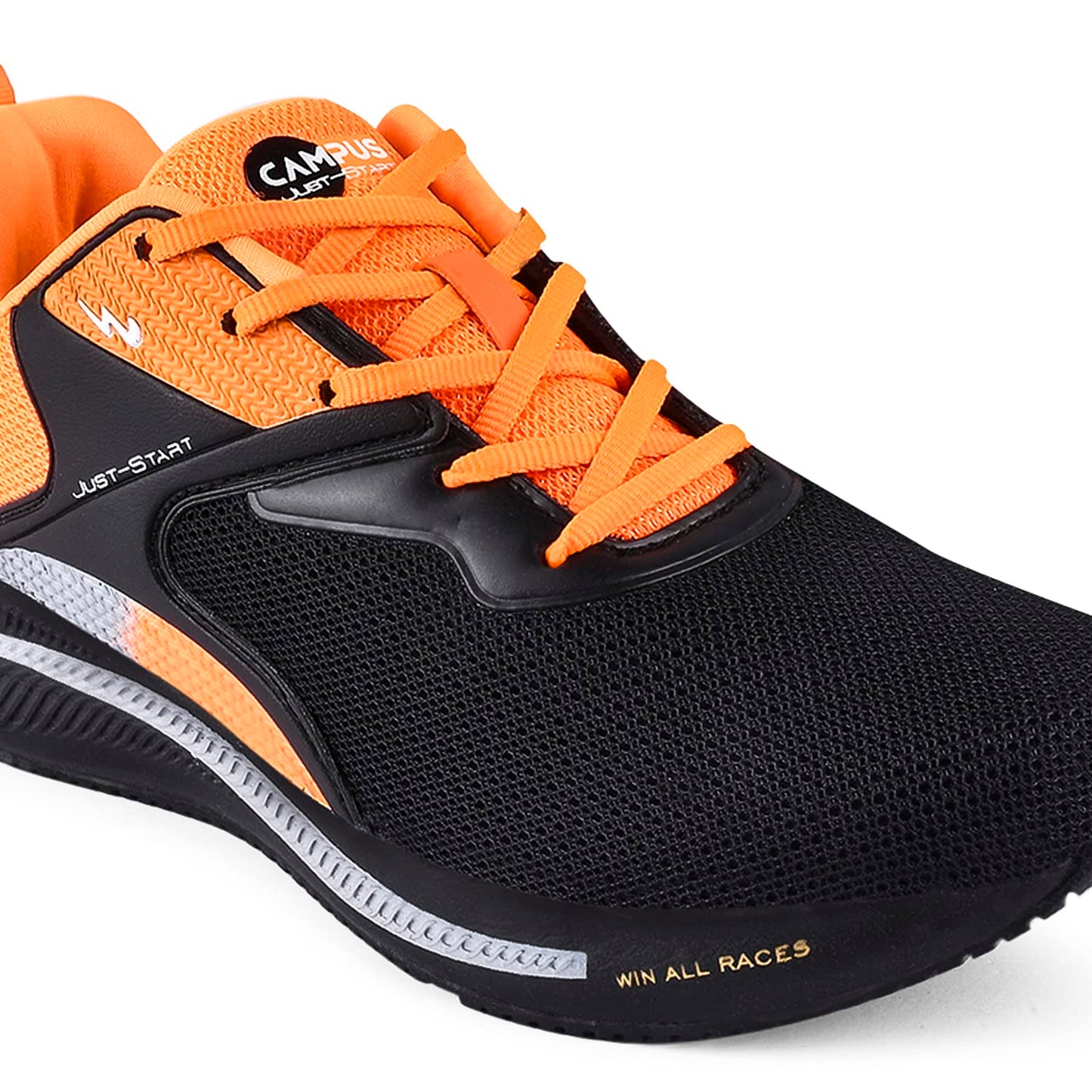 Campus Men's Camp FIRESTAR Running Shoes BLK/V.ORG - 6UK/India