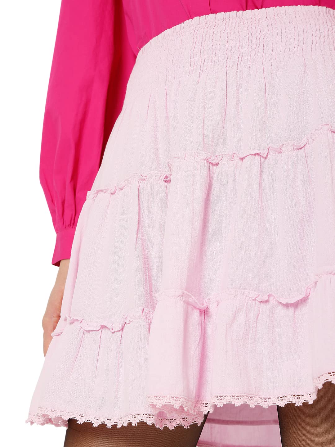 Vero Moda Cotton Western Skirt Pink