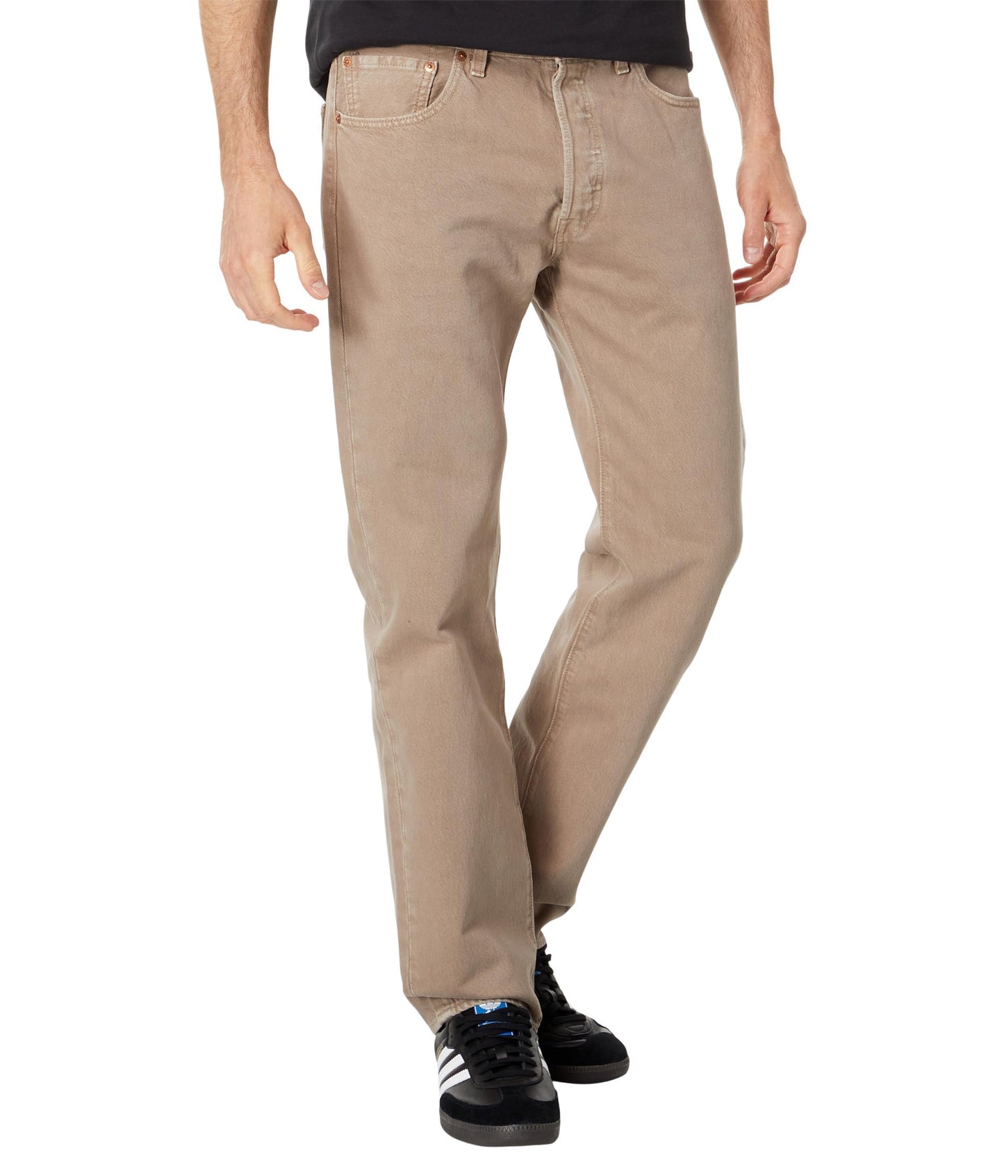 Levi's mens 501 Original Fit Men's Jeans (Regular and Big & Tall) Jeans, All Beige, 34W x 30L