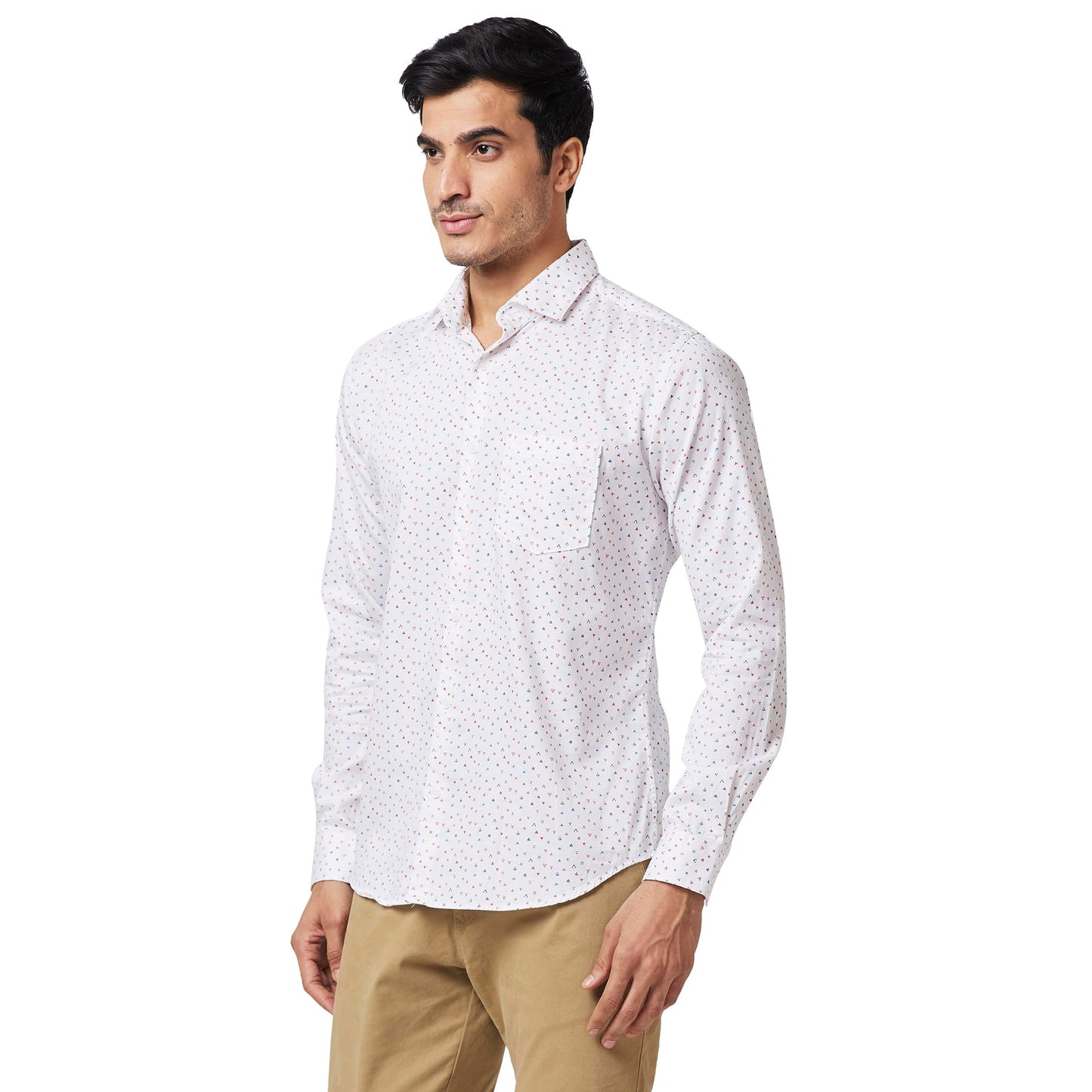 Park Avenue Men's Slim Fit Shirt (White)