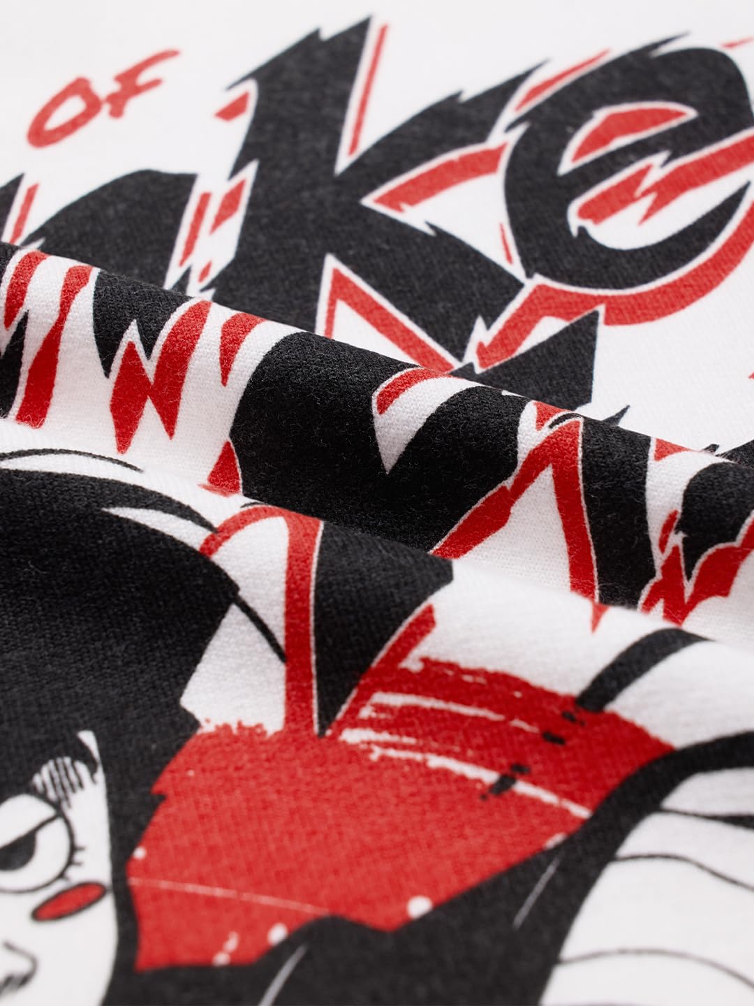 The Souled Store Official Naruto: Drunken Fist Men and Boys Short Sleeves Round Neck White Graphic Printed Cotton Oversized T-Shirts