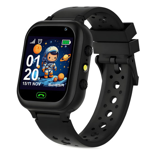 GameSir Q15 Kids Smart Watch 1.44" TFT Display 3G / 4G SIM Support, Learning & Gaming Apps, Gifting Watch, Water Rasistance, GPS Tracking, Smartwatch for Boys & Girls (Black)