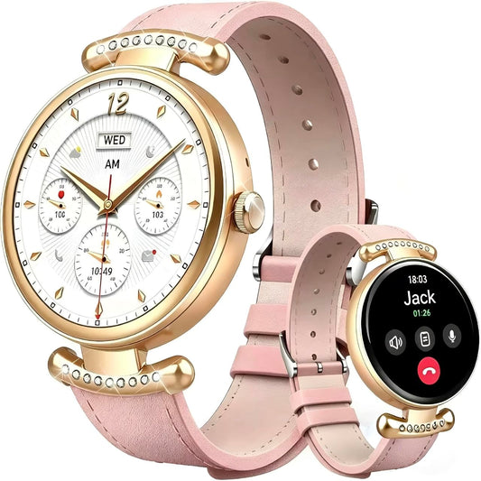 Nllosa Uoiunsa Smart Watches for Women, 1.2'' AMOLED Ultra-Clear Screen Fitness Trackers with Bluetooth Call (Answer/Make), 100+ Sports Mode, IP68 Waterproof Women Smart Watch for Android iOS