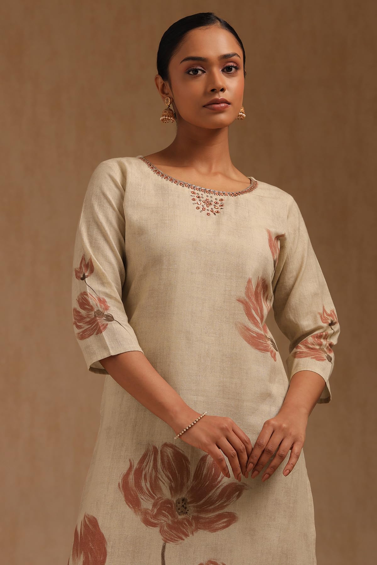 Soch Women's Pure Cotton Floral Kurta