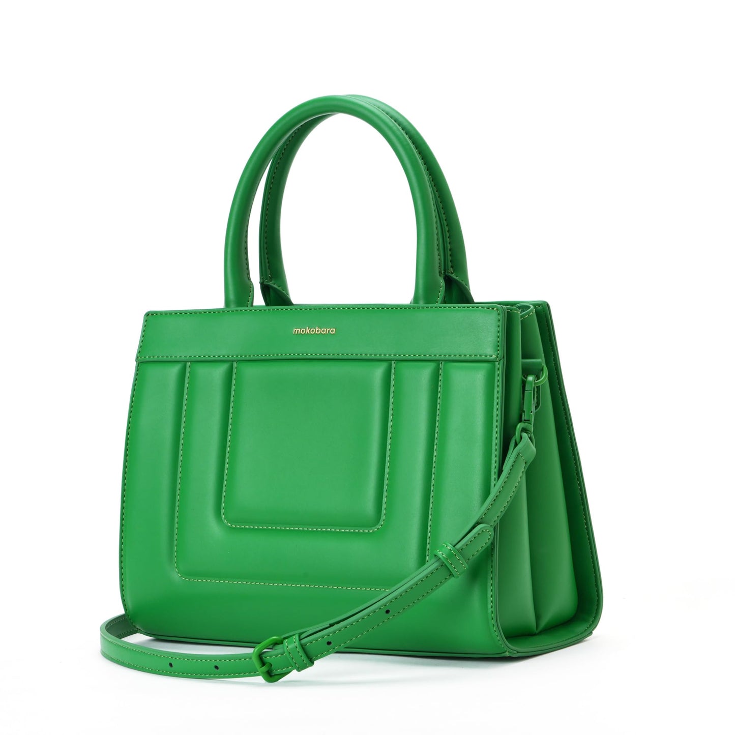 MOKOBARA The Noir Handbag Vegan Leather Top Handle Stylish Women Shoulder Bag Top Handle Purse (Holidate), Green