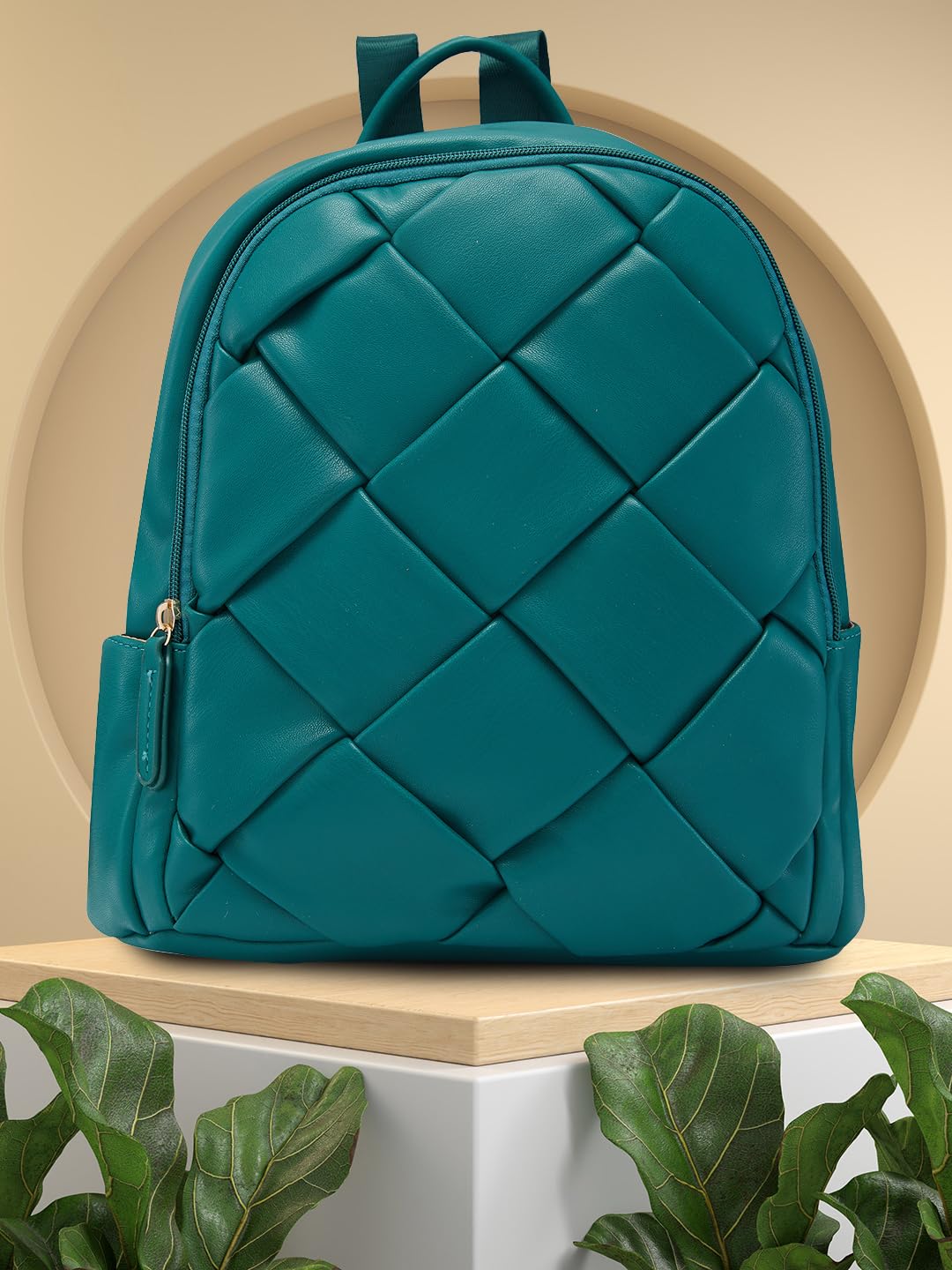 Caprese Merlin Casual Backpack, Medium | Fashion Backpack for Women with Adjustable Shoulder Strap & Secure Zip Closure | Spacious, Versatile for Everyday Outings and Travel (Green)