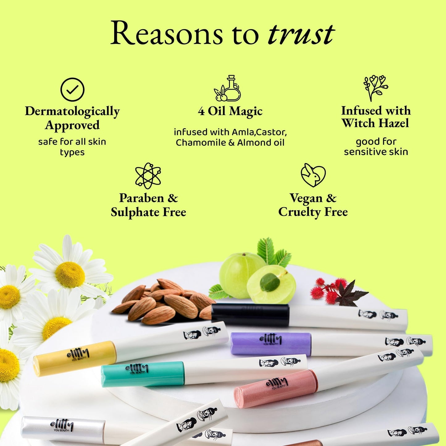 Elitty Dark Secret Pop Colour Waterproof Liquid Eyeliner Combo (Pack of 2) | Matte Shades (Black, Brown) | Lasts Upto 12 Hrs | 4 ML Each