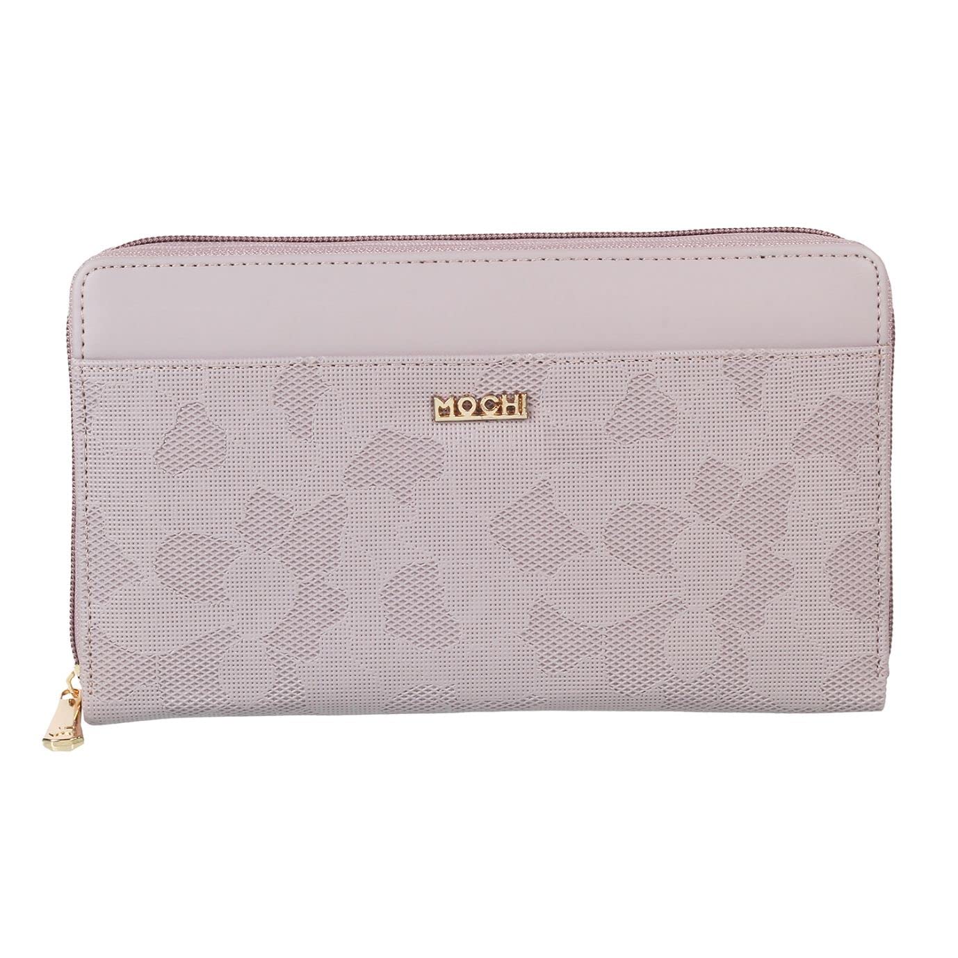 Mochi Women Zip Around Clutch (95-8371-Purple)