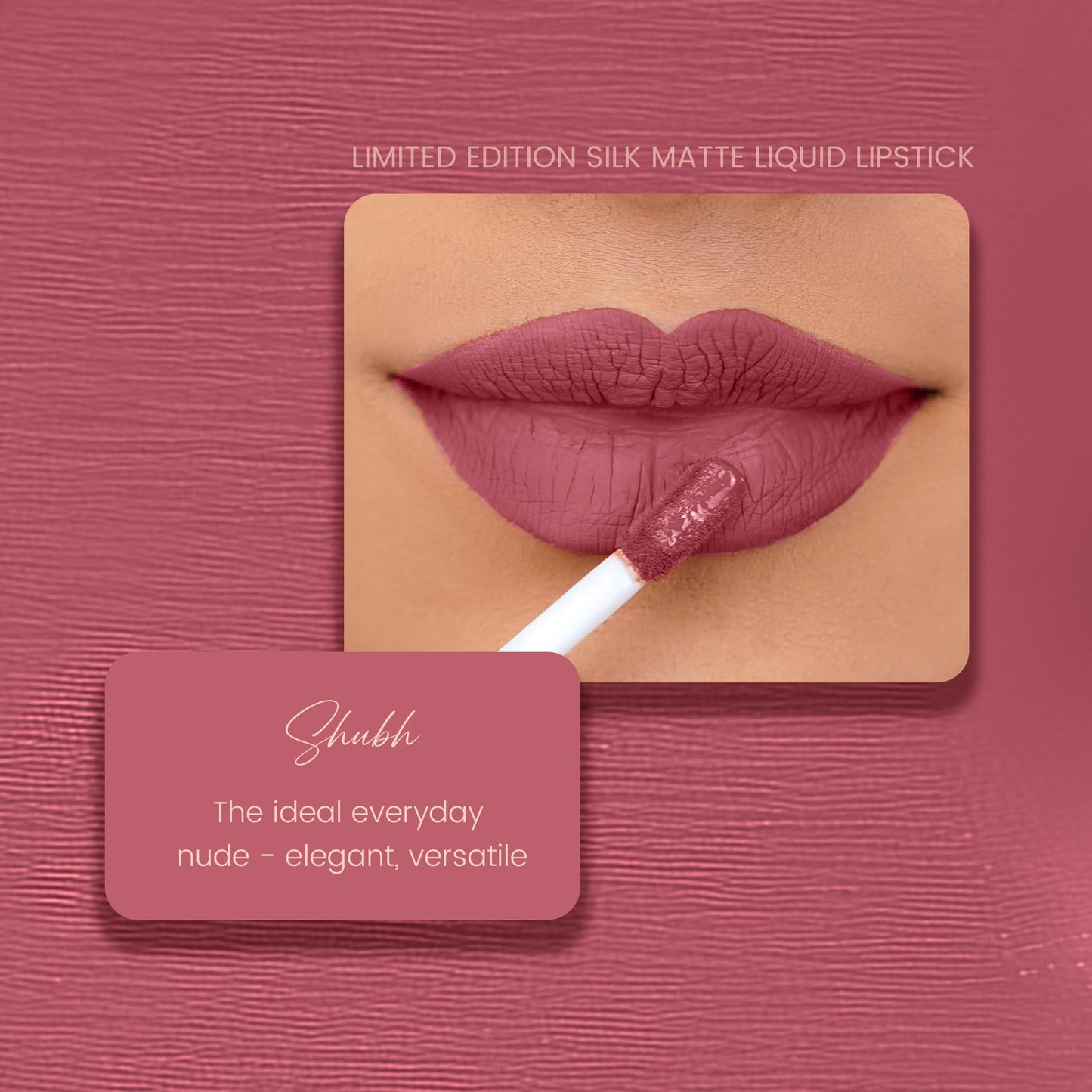Parul Garg Beauty Silk Matte Liquid Lipstick | Long-Lasting & Smudge-Proof | Soft Matte Finish | Vegan & Clean Beauty | Hydrating with Shea Butter & Vitamin E | Shubh (Perfect Nude) | 2.5ml