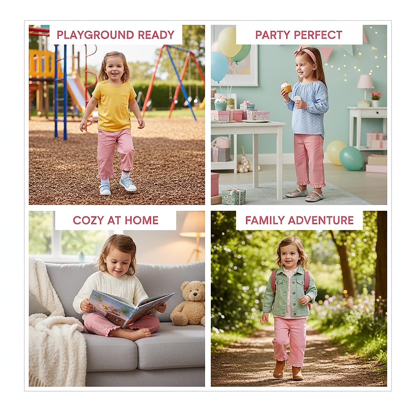 Mothercare Girls Pretty Floristry Trousers - Green