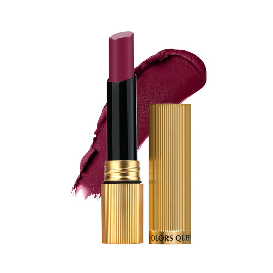 Colors Queen Hold Up Full Day Non-Transfer Matte Lipstick | Long Lasting and Weightless Formula | Intense Color Pay Off | Waterproof Lipstick for Women (104 - Deep Maroon, 4g)