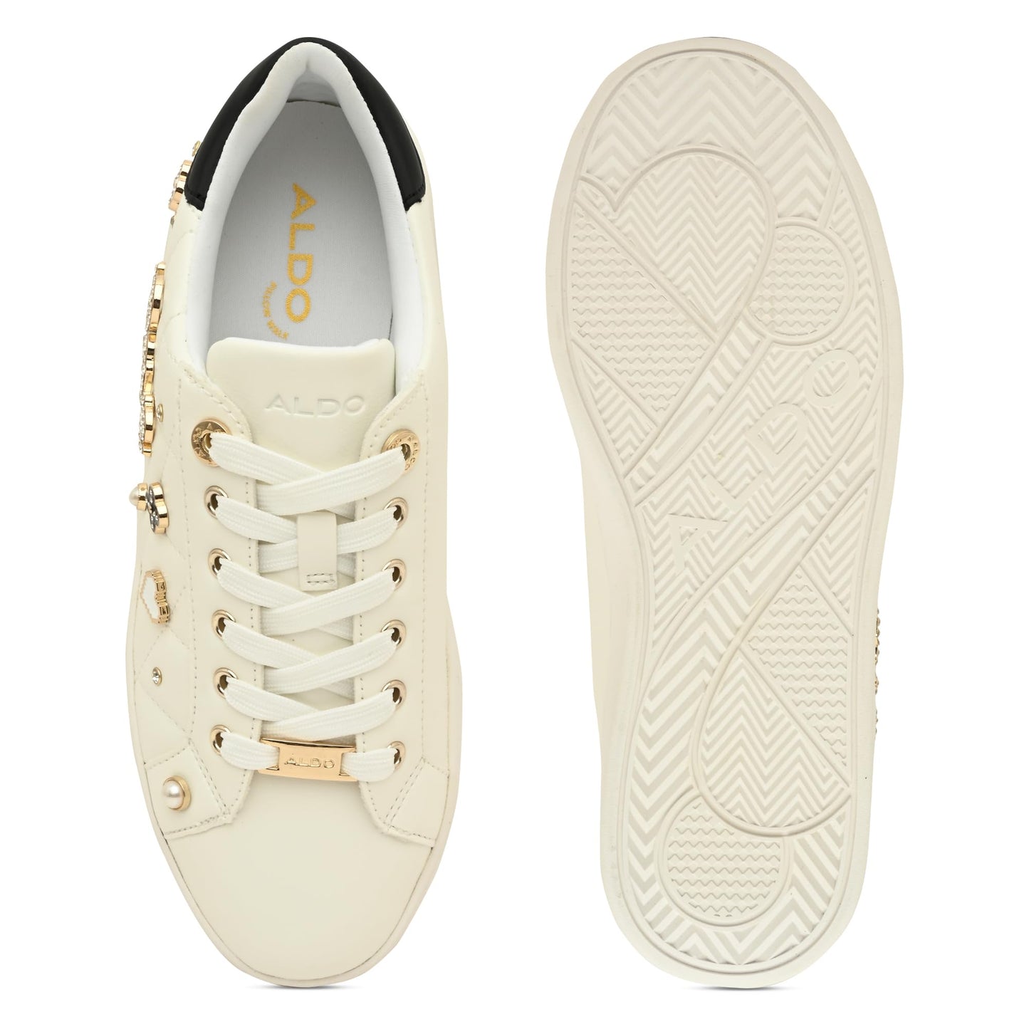 Aldo VISUETTIA-IN100 Ladies White Flat Sneakers