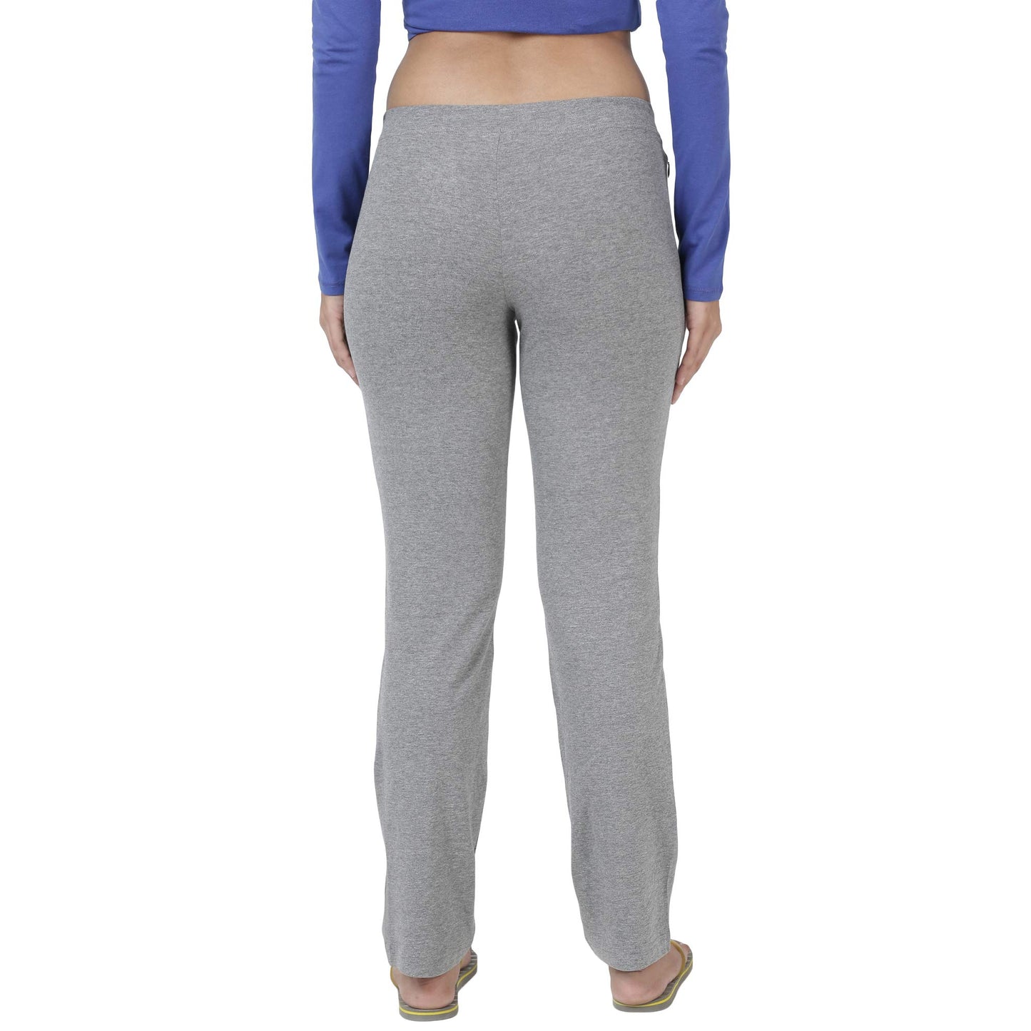 Enamor Women's slim fit Lounge Pants (E014_MEDIUM GREY MELANGE_L)