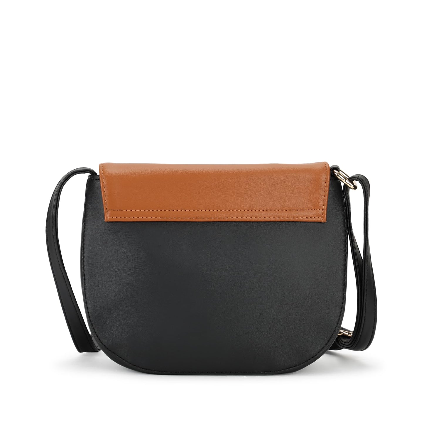 Fastrack Double Compartment Sling Bag For Women | Faux Leather Sling Bag With Magnetic Button Closure | Adjustable Shoulder Strap | Trendy Crossbody Bag For Girls | Trendy Handbags, Tan