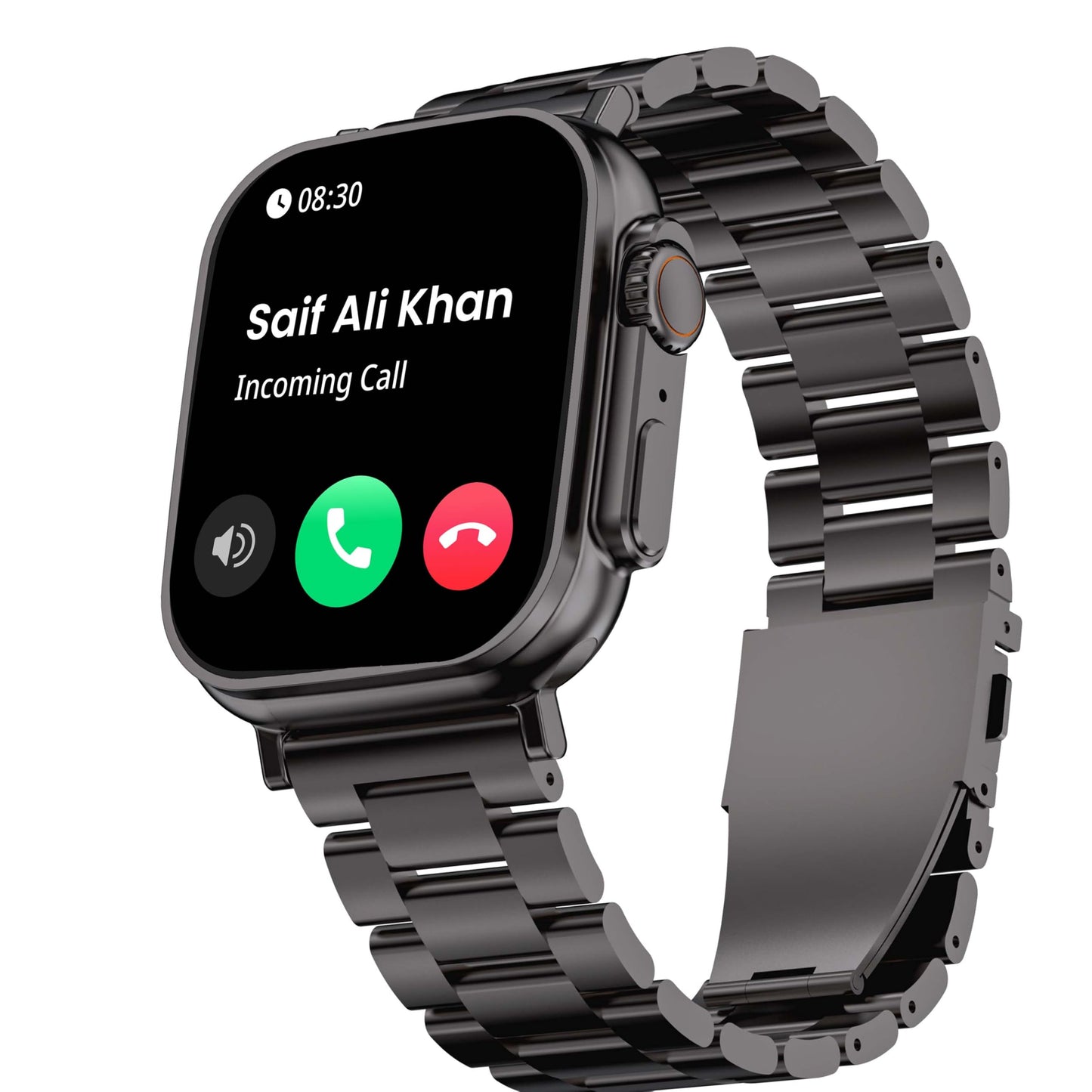 GOBOULT Newly Launched Crown Smart Watch 1.95'' Screen, BT Calling, Working Crown, Zinc Alloy Frame, 900 Nits Brightness, AI Voice Assistant, SpO2 Monitoring, 120+ Sports Mode (Chrome)