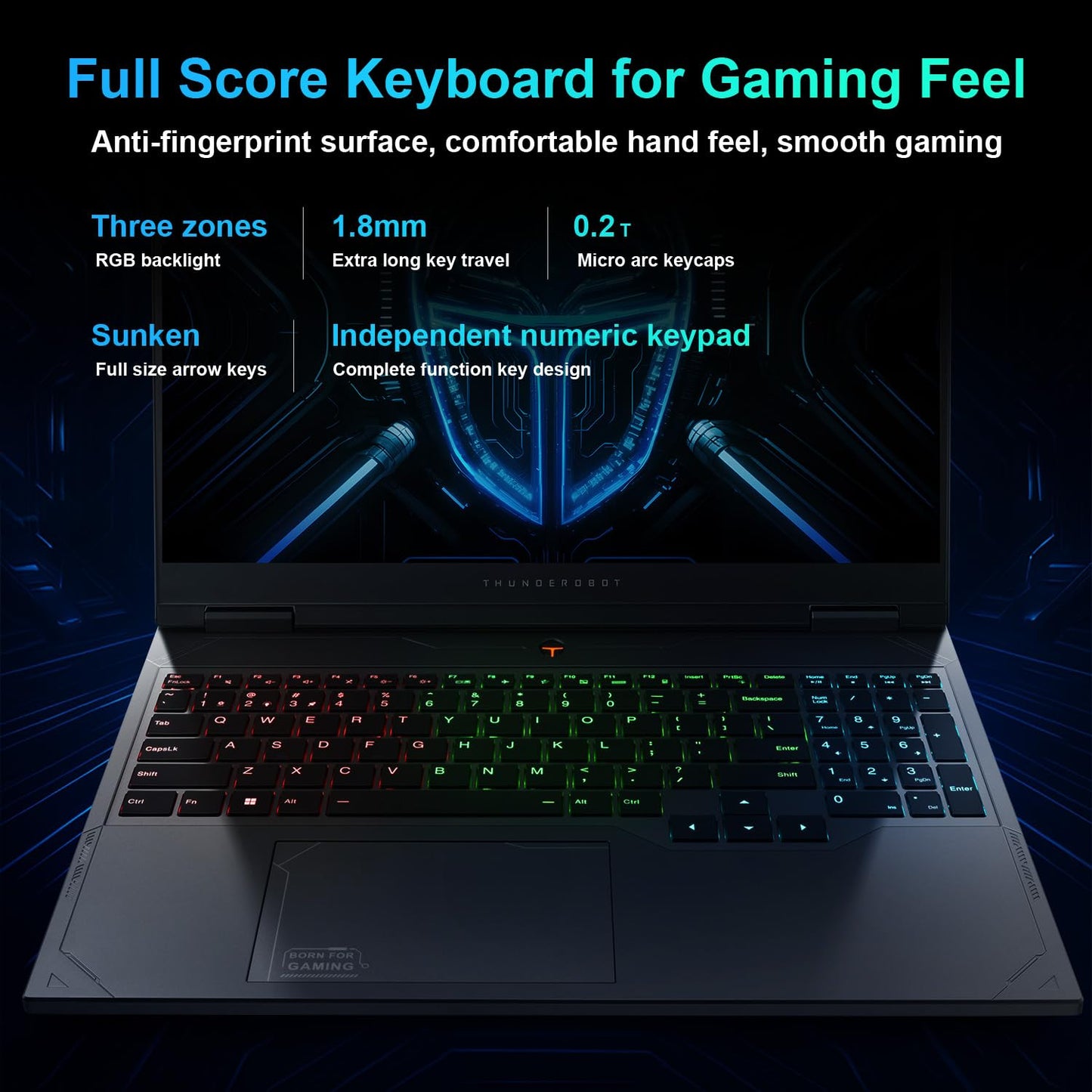 Thunderobot Radiant 16 i9 5060 2.5K 300Hz Gaming Laptop, NVIDIA GeForce RTX 5060, Core i9-14900HX, 16" QHD+ 300Hz Display, 32GB DDR5, 1TB SSD, RGB Backlit Keyboard, Wi-Fi 6, Win 11 Home, Black