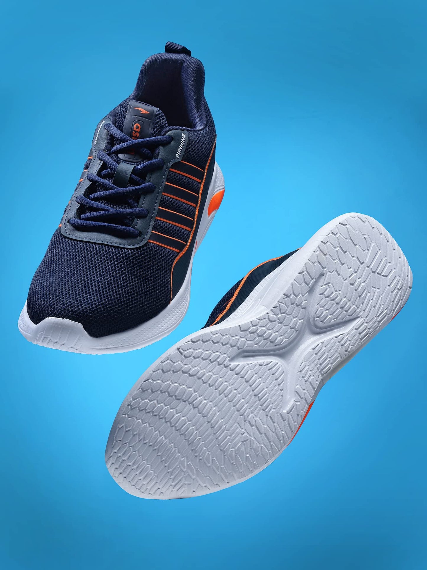 ASIAN Men's Plasma-08 Sports Running,Walking & Gym Shoes Lightweight Eva Sole with Extra Comfort Casual Snaeker Shoes for Men's Blue,Orange