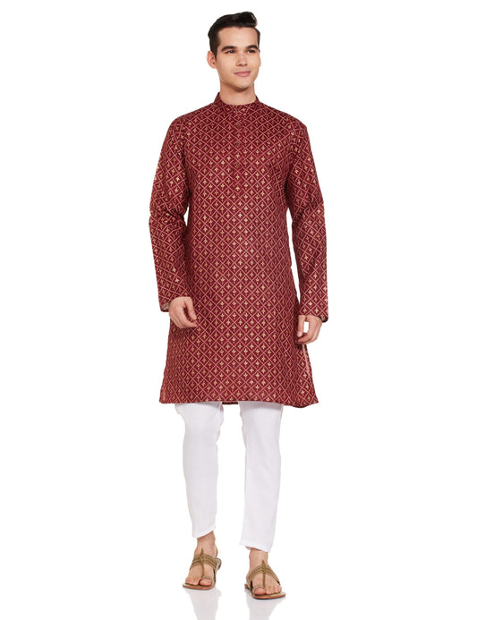 Luxrio Kurta Set with Pyjamas for Men Long Regular Fit(KTSETLN-27-40)