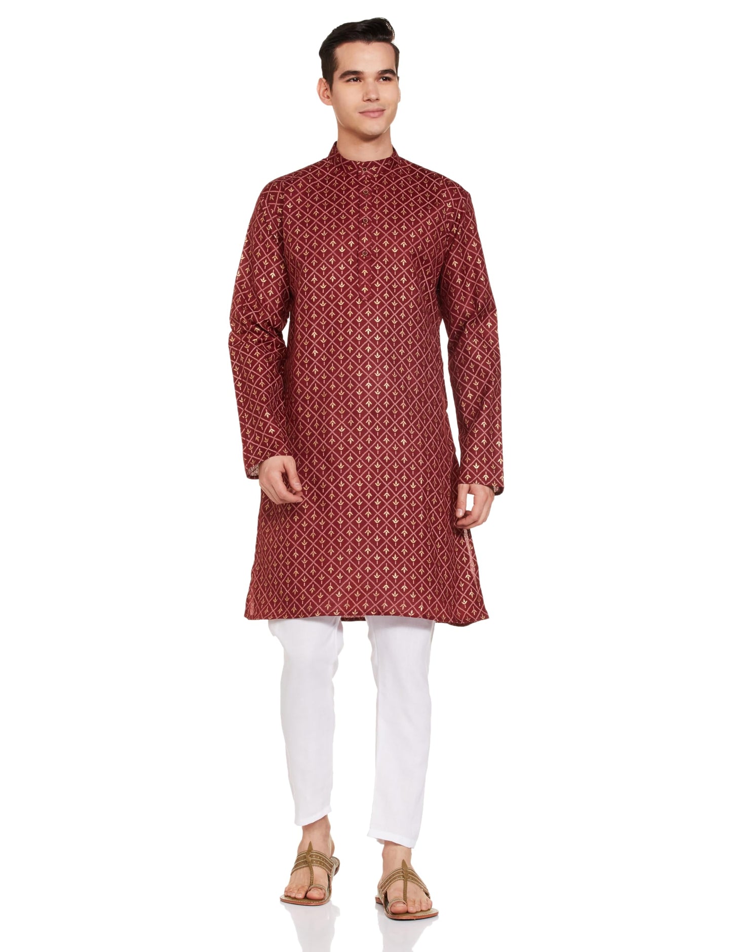 Luxrio Kurta Set with Pyjamas for Men Long Regular Fit(KTSETLN-27-42)