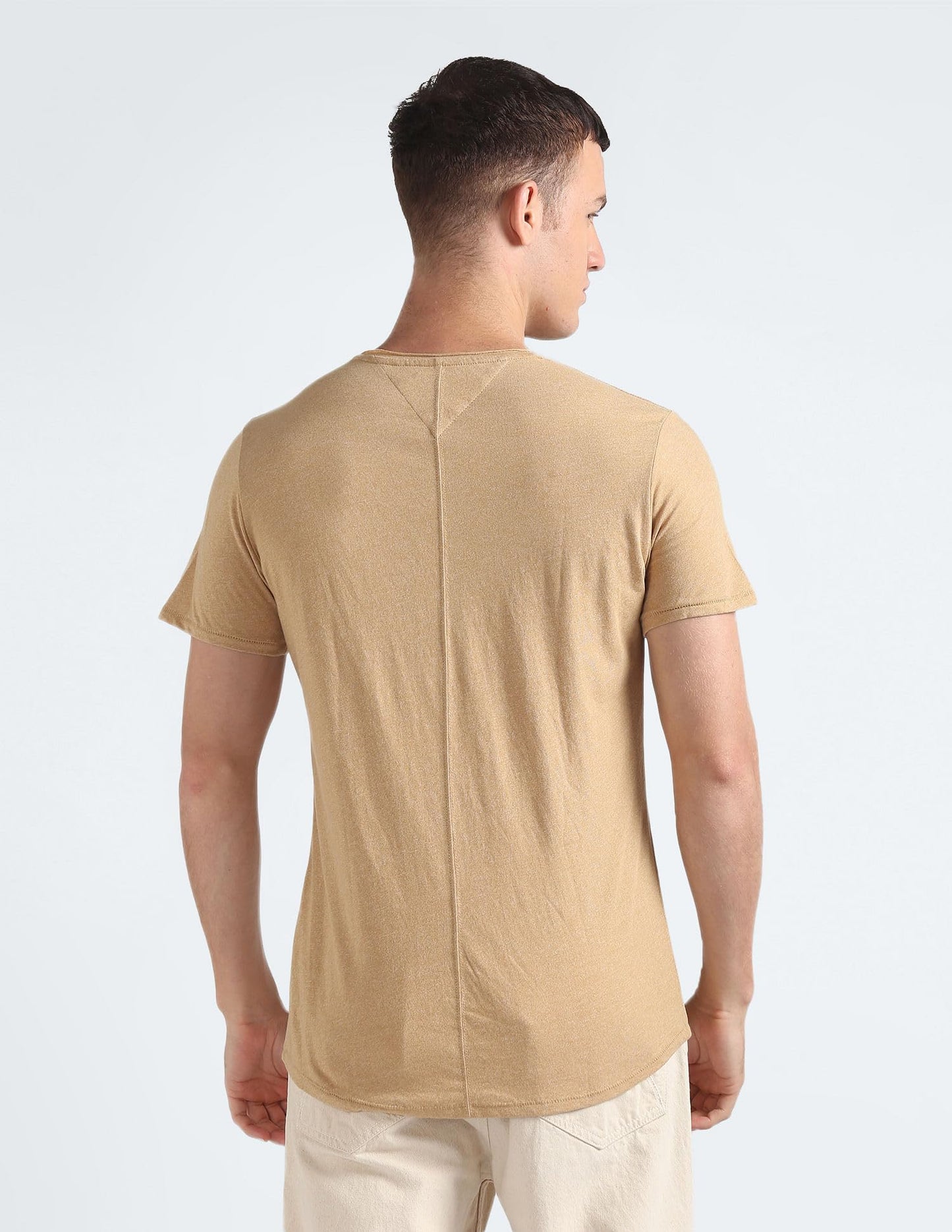 Tommy Hilfiger Mens Beige Color T-Shirt (S)