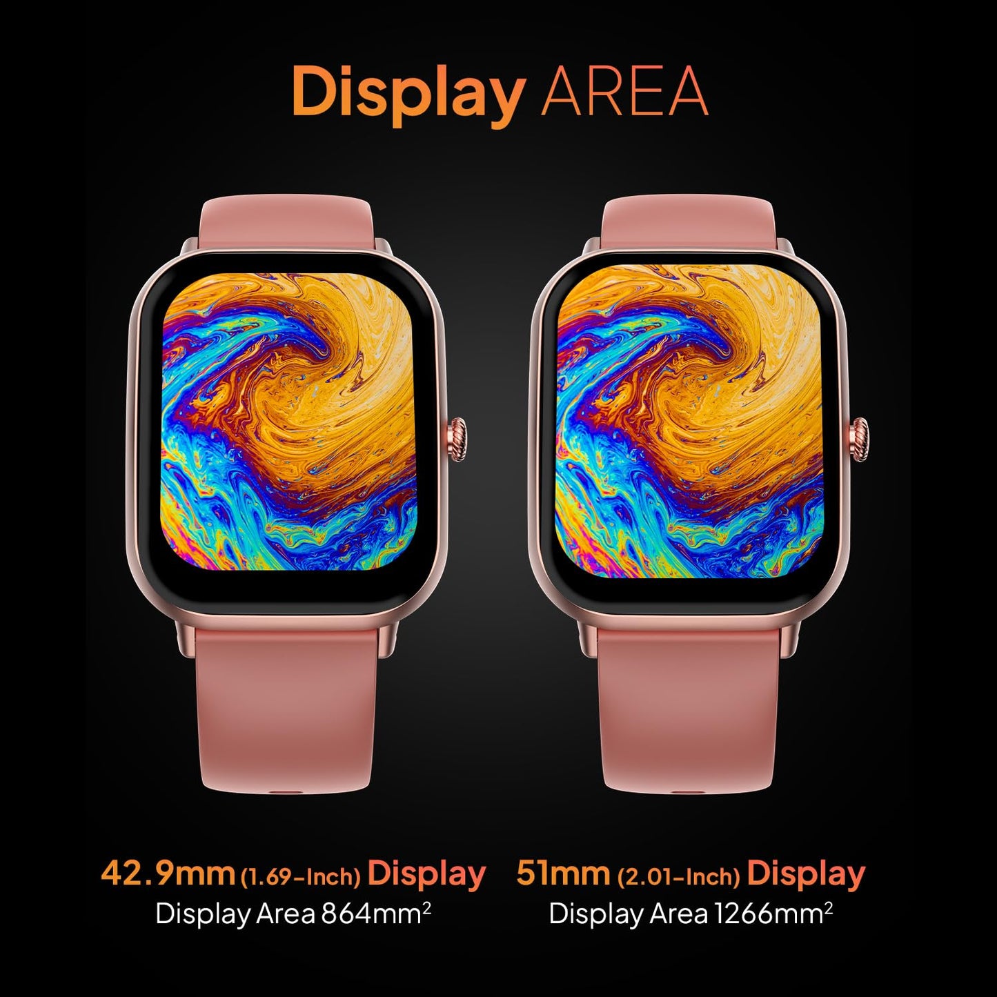 Fire-Boltt Ninja Call Pro Max Smart Watch 2.01” HD Display, Bluetooth Calling, AI Voice Assistant, 120 Sports Modes, IP67 Waterproof, SpO2 Monitor, Smart Watch for Man & Woman- Pink