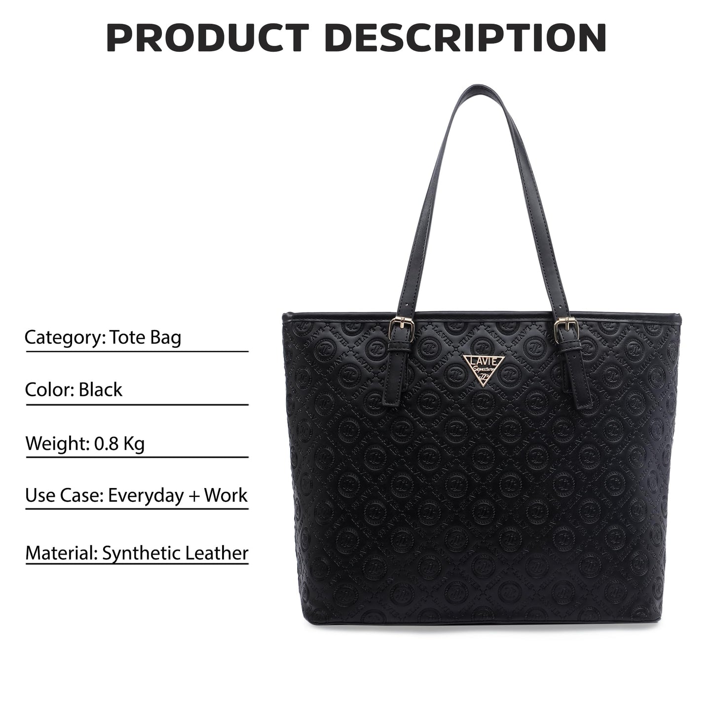 Lavie Signature Women's LS Malibu Tote Bag for Women | Tote Handbag for Work | Ladies purse | Stylish Shoulder Bag | Gift for Women