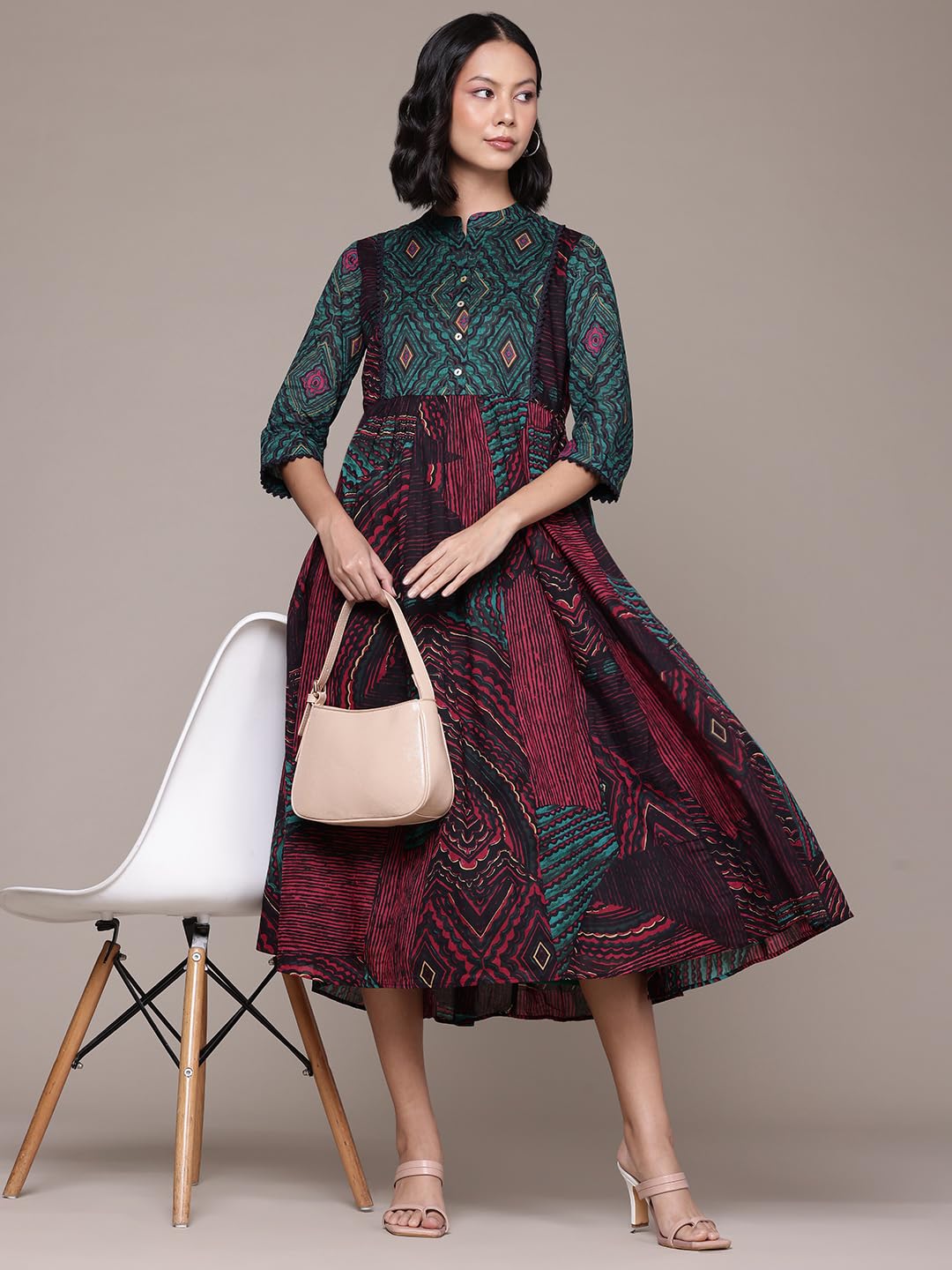 Aarke Ritu Kumar Pink Chimera Shirt Dress