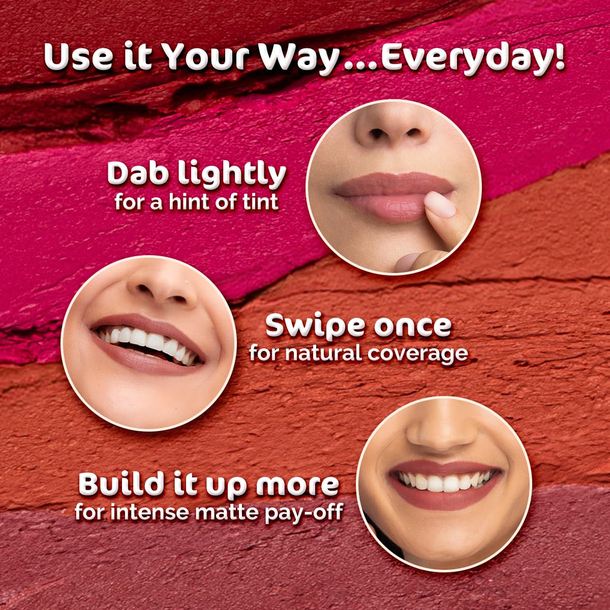 Mamaearth Moisture Matte Longstay Lipstick with Avocado Oil & Vitamin E for 12 Hour Long Stay-01 Carnation Nude - 2 g