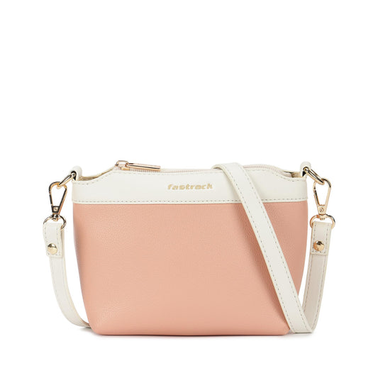 Fastrack Off Duty Sling Bag for Women | Small Size with Top Zip Closure, Detachable & Adjustable Sling Belt & Inner Access Pockets | Trendy Everyday Sling Bag