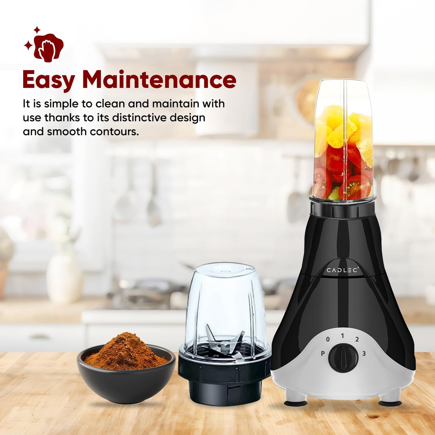 Cadlec Hummer Nutri Copper Juicer Mixer Grinder | 500W Smoothie Maker All-in-1 Juicer & Blender for Juicing, Grinding & Blending | Shockproof ABS Body | 2-Year Warranty