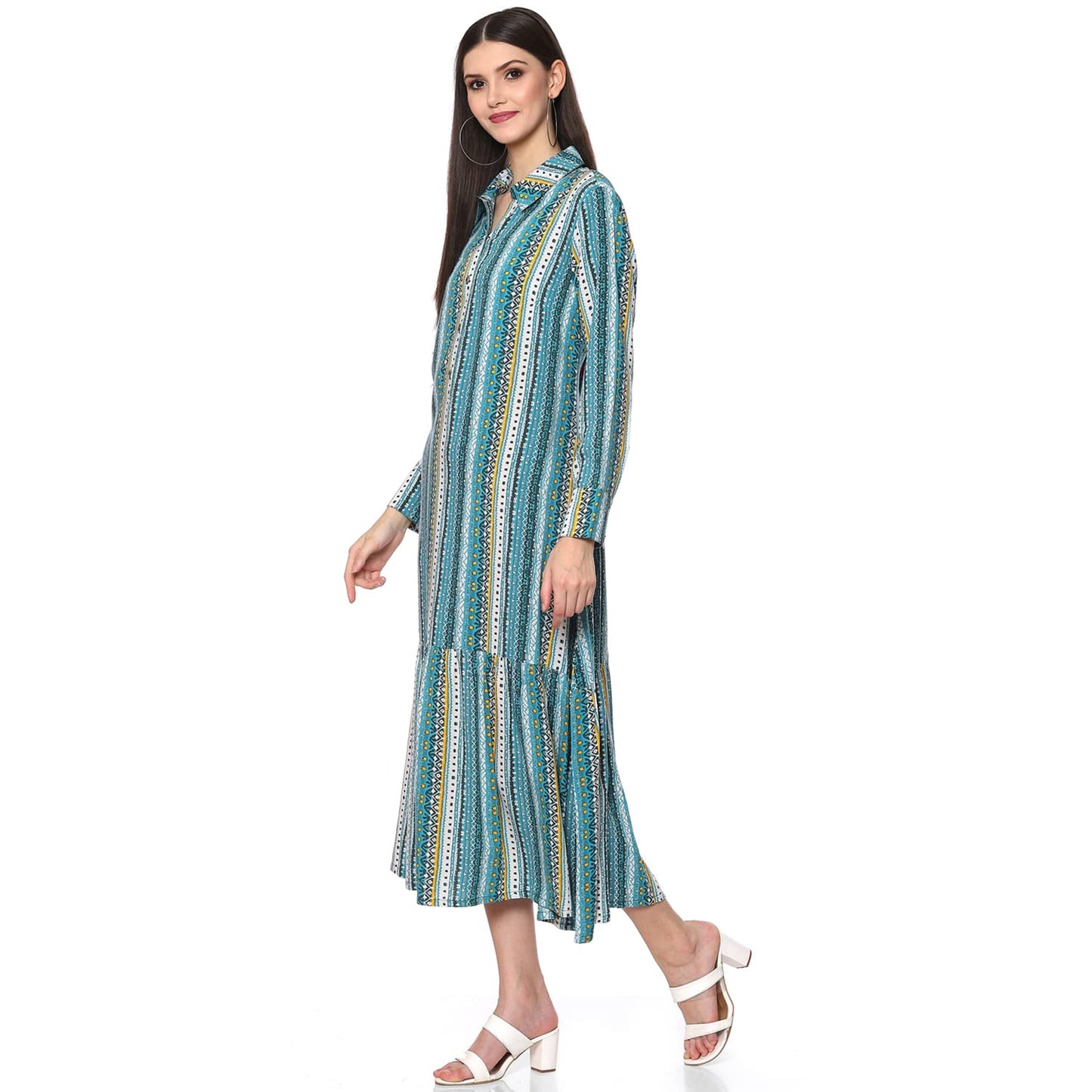 BIBA Women Printed Mix and Match(Casual D1812_Blue_34)