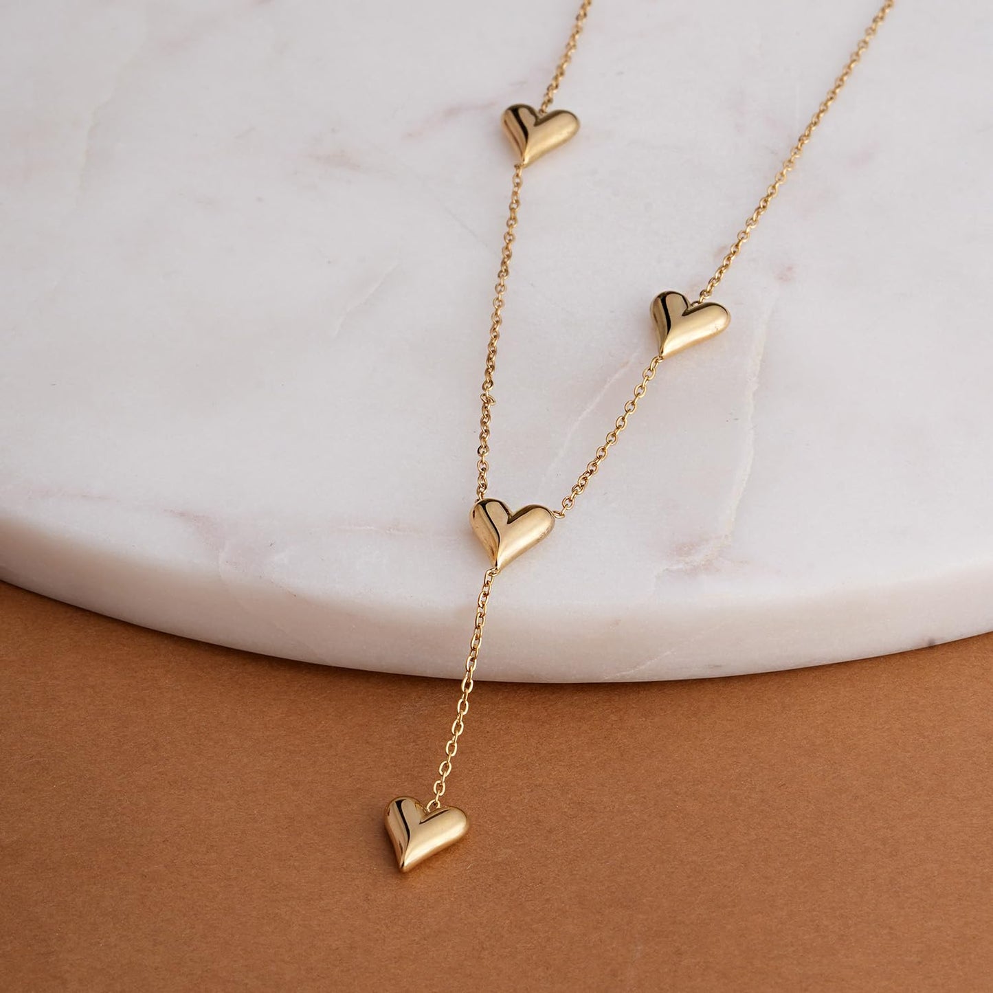 PALMONAS Heartstrings Gold Necklace for Womens - Waterproof & Anti-Tarnish, Gift for Girls & Women