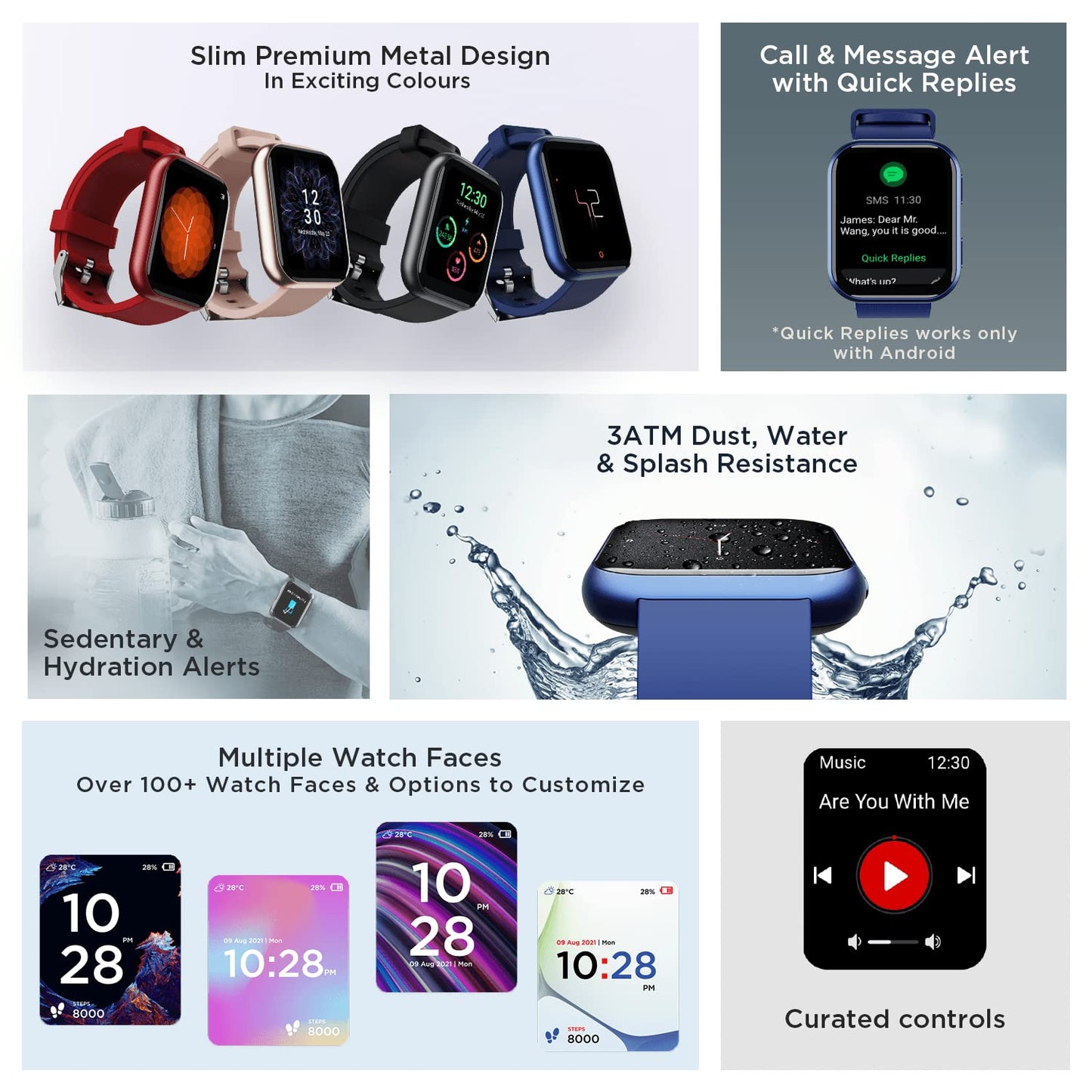 boAt Blaze Smart Watch with 1.75” HD Display, Fast Charge, Apollo 3 Blue Plus Processor, 24x7 Heart Rate & SpO2 Monitor, Multiple Watch Faces, Multiple Sports Modes & 7 Days Battery Life(Deep Blue)