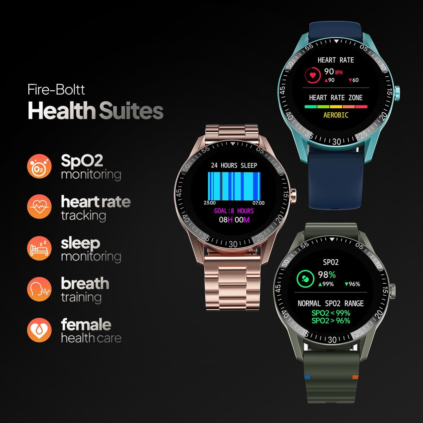 Fire-Boltt Talk Bluetooth Calling Smartwatch, 1.39" TFT Display with Dual Button, Hands On Voice Assistance, 120 Sports Modes, in Built Mic & Speaker (Talk, Green Wave)