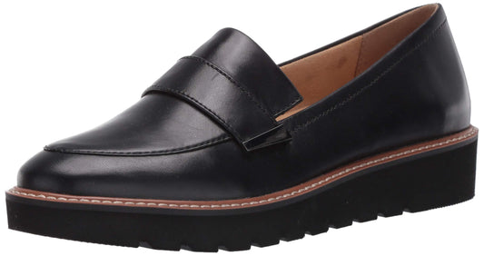 Naturalizer Women's Adiline Slip On/Loafer/Moc, Black Leather 7 M US