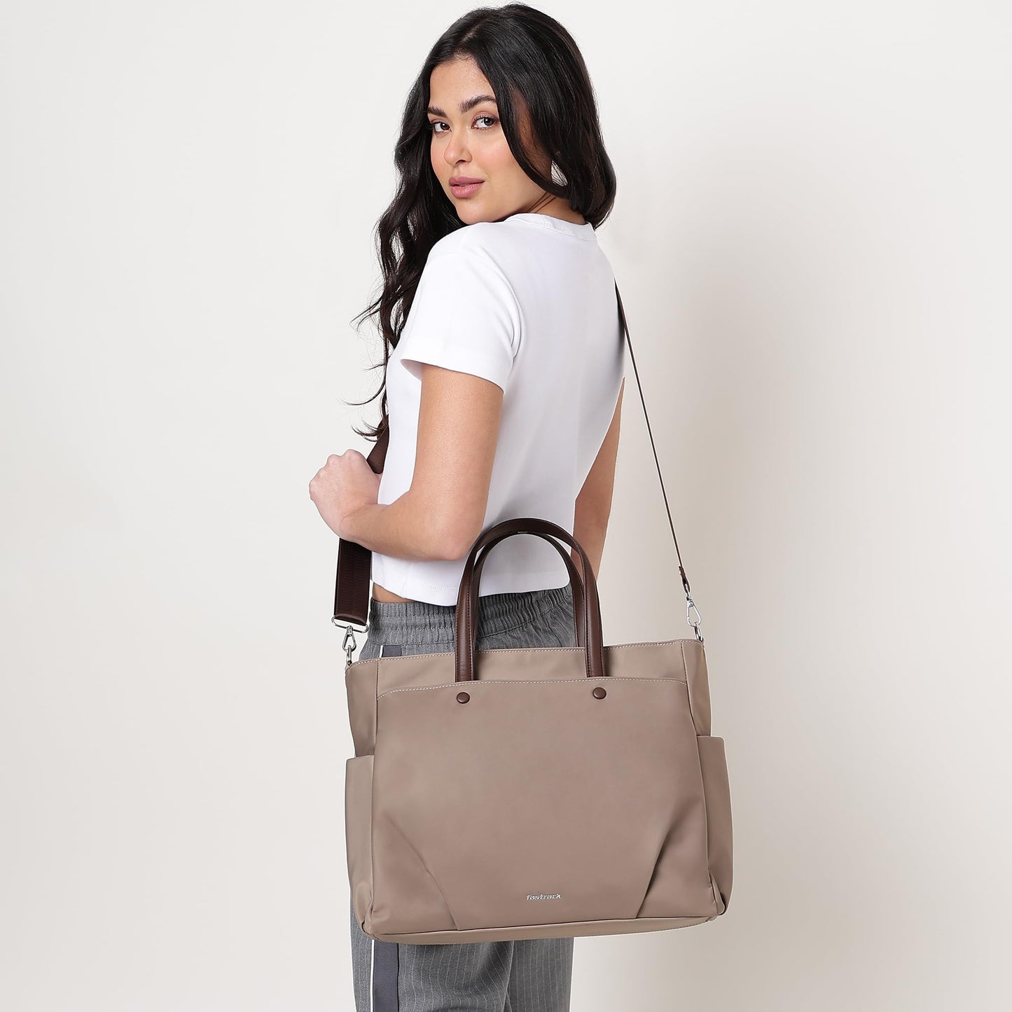 Nylon Edge Laptop Tote | Laptop Bag for Women & Men | Dual Carry Options | Fits 15" Laptop | Nylon Material
