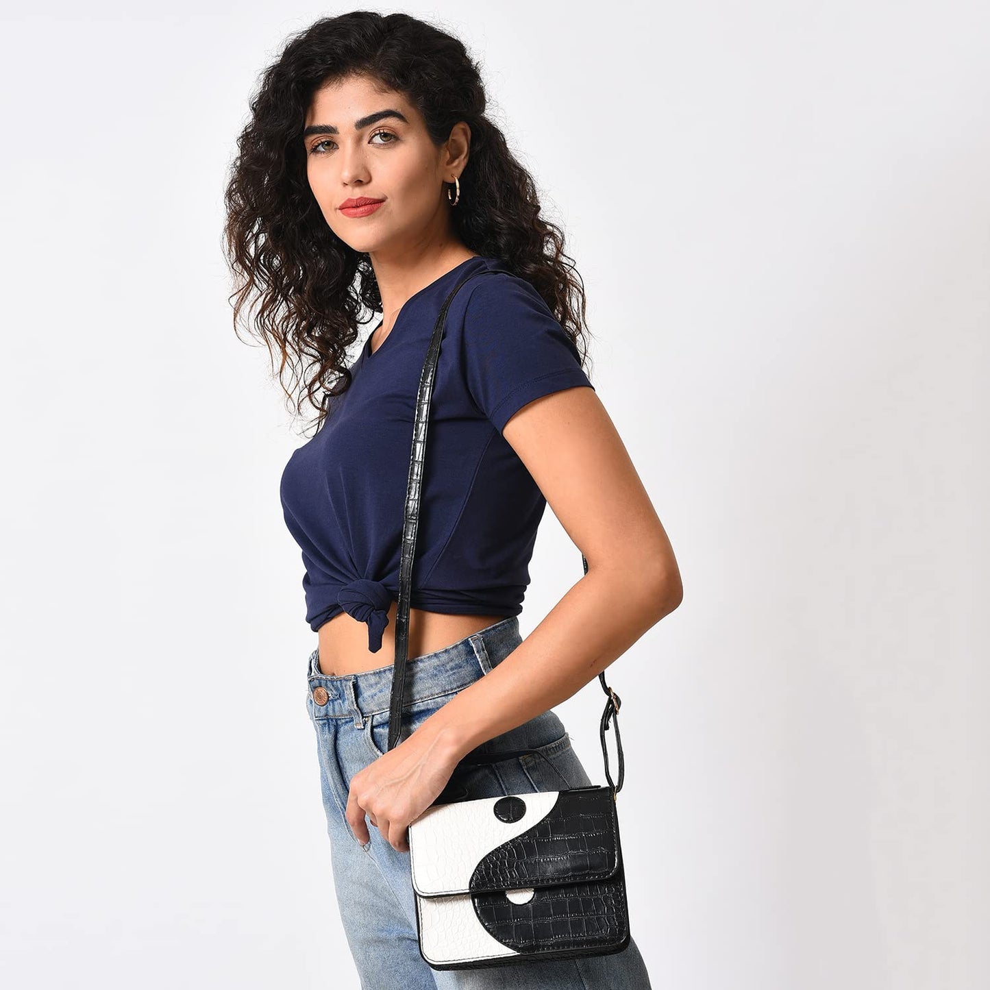 Haute Sauce Colour block Sling Bag with Magnet Lock (AZ_HSHB1032)