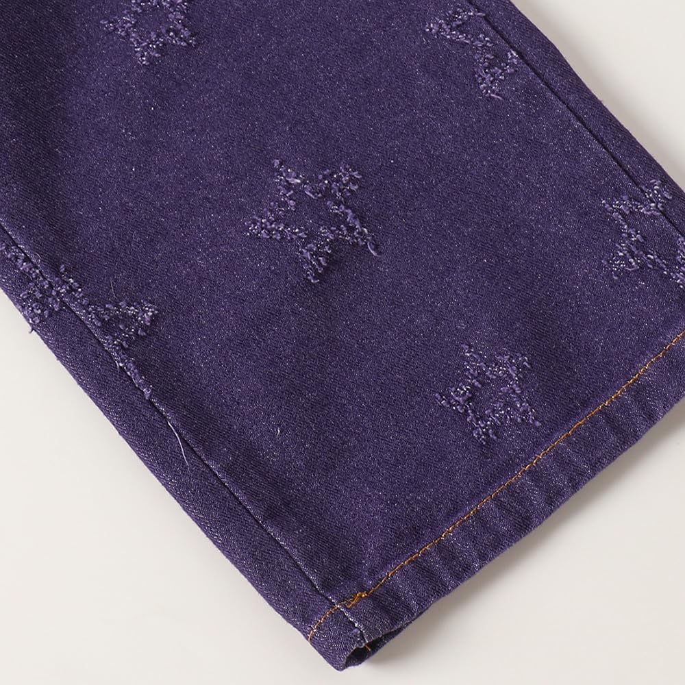 Hopscotch Girls Blue Starry Wide-Leg Jeans for Ages (3-4 Years)