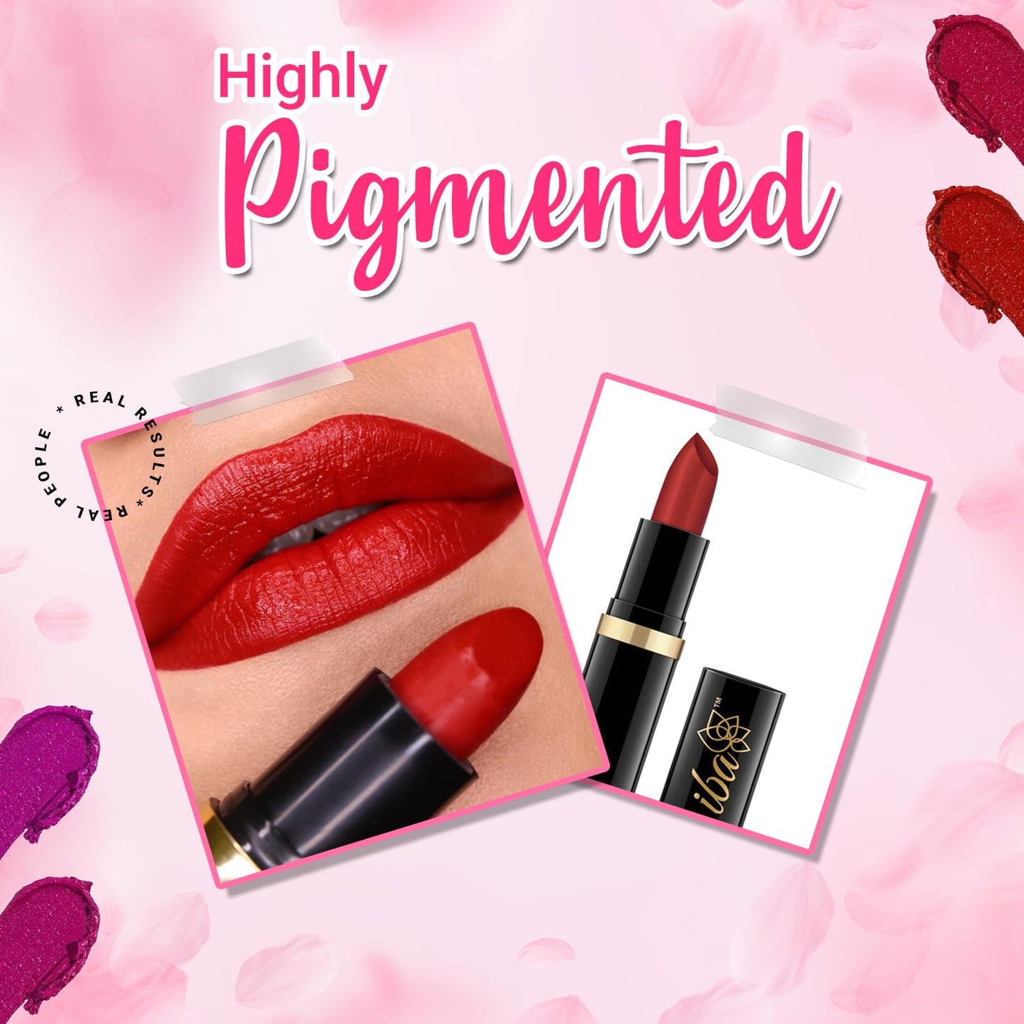 Iba Pure Lips Moisture Rich Lipstick for Women- A72 Maroon Burst, 4g | High Glossy, Creamy Finish & Smooth Texture| Hydrated Lips | Enriched with Vitamin E, Coconut Oil & Shea Butter | Intense Colour & Highly Pigmented | Lip Makeup