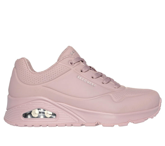 Skechers Womens UNO - Stand ON AIR Light Mauve Casual Sneakers